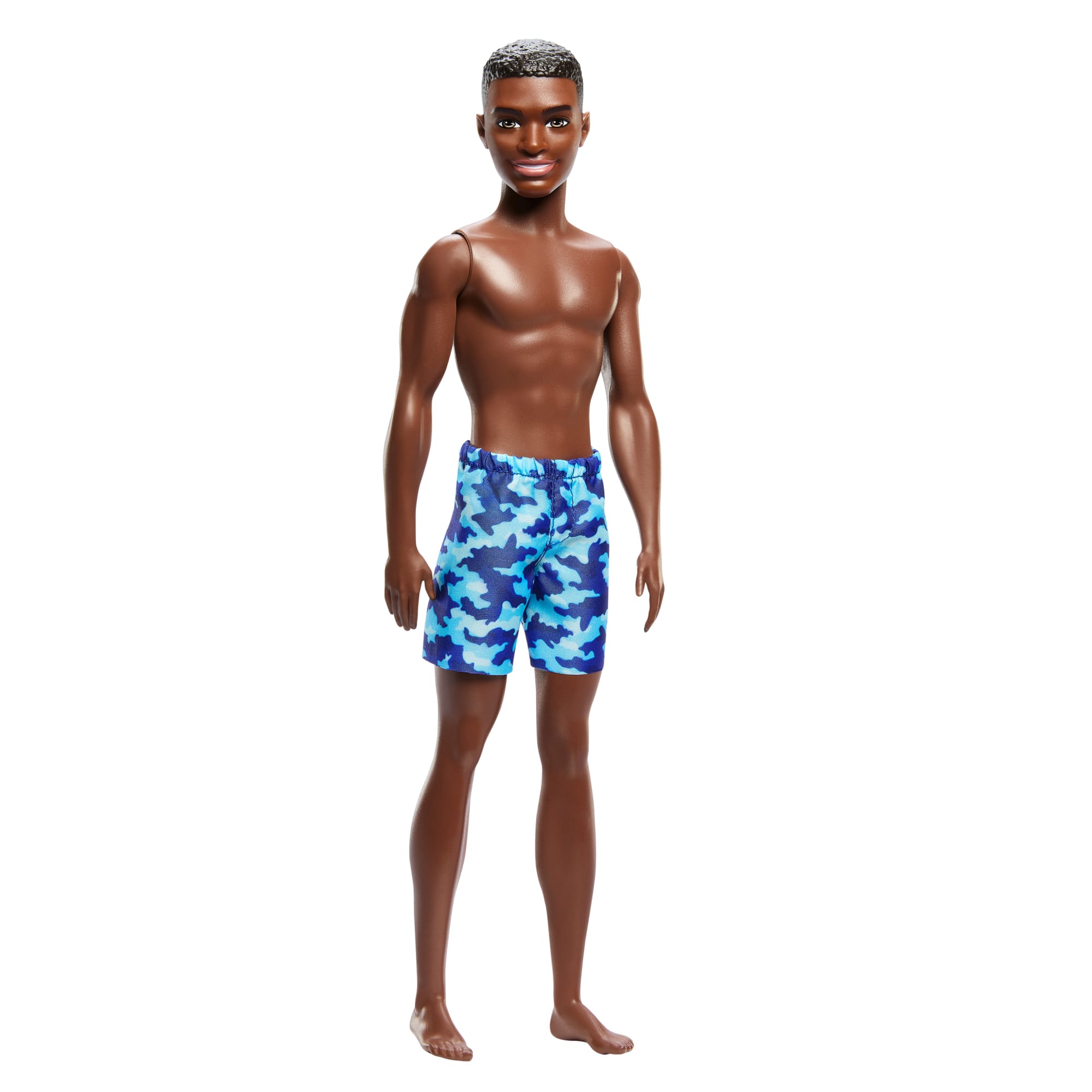 Beach Ken Doll With Dark Brown Hair Wearing Blue Swimsuit - Image 4