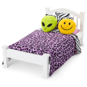Nicki's™ Bed & Animal-Print Bedding Set for 18-inch Dolls (Historical Characters)