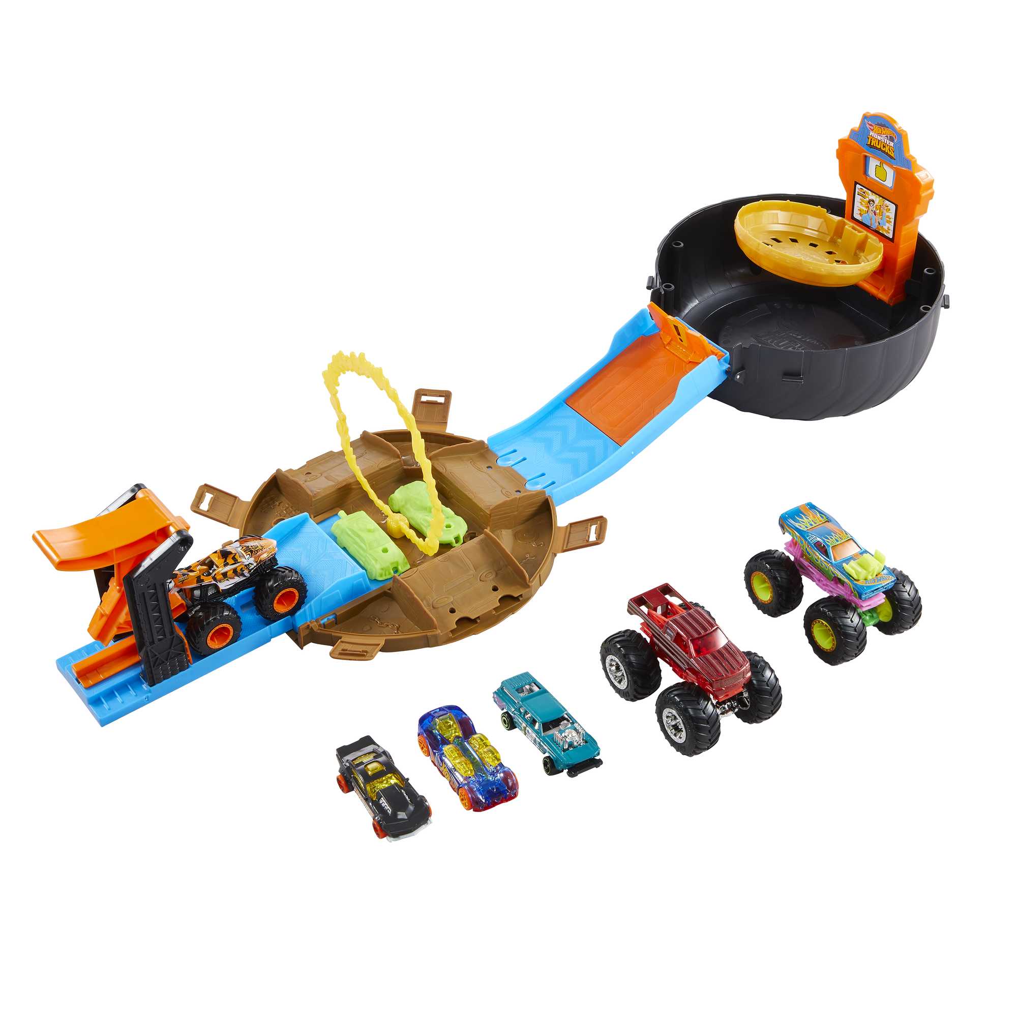 Hot Wheels Monster Trucks Stunt Tire Playset. Gift For Kids 4 To 8 Years Old