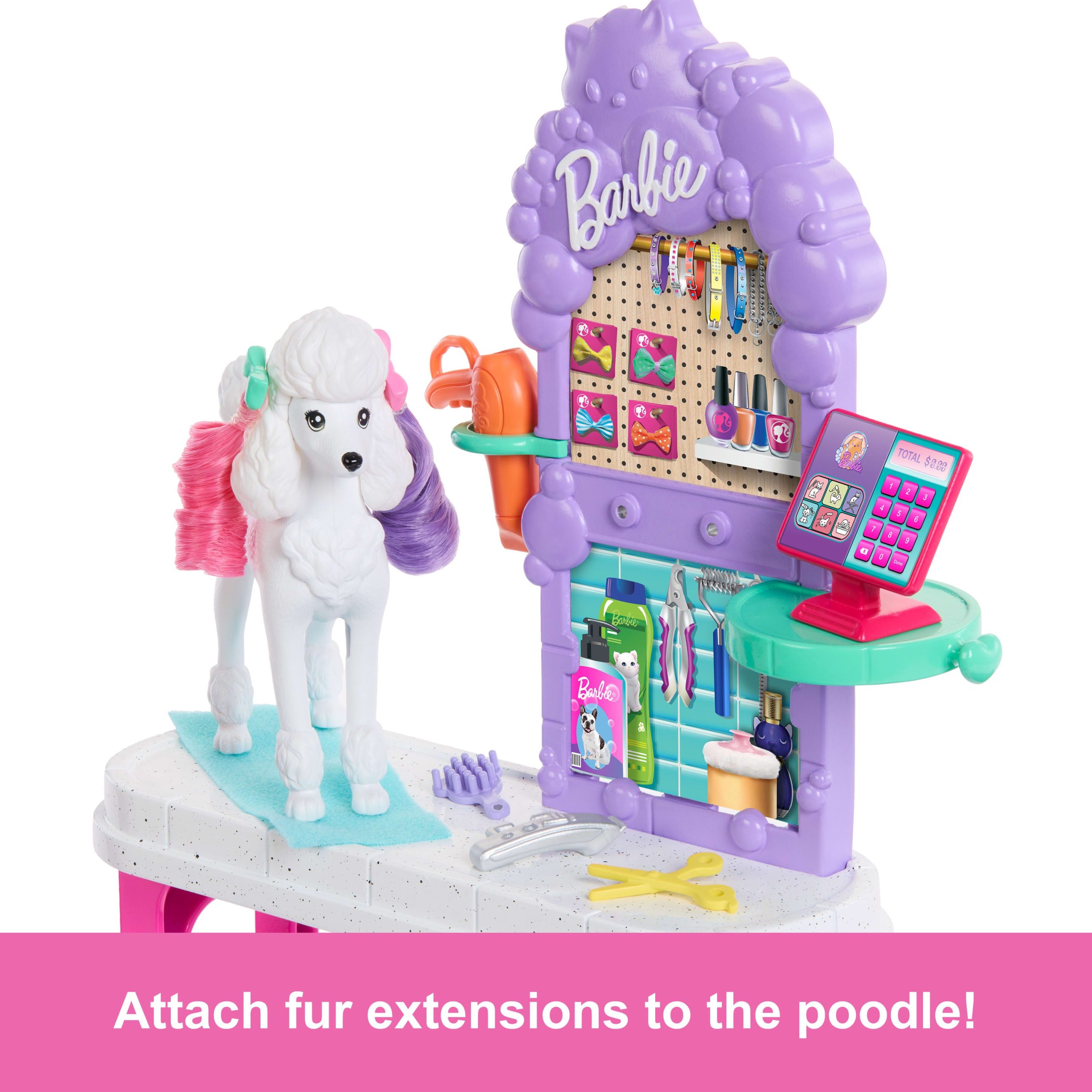 Barbie World Paw Spa Playset With Wash And Groom Stations. 3 Pets. & Styling.Accessories - Image 3