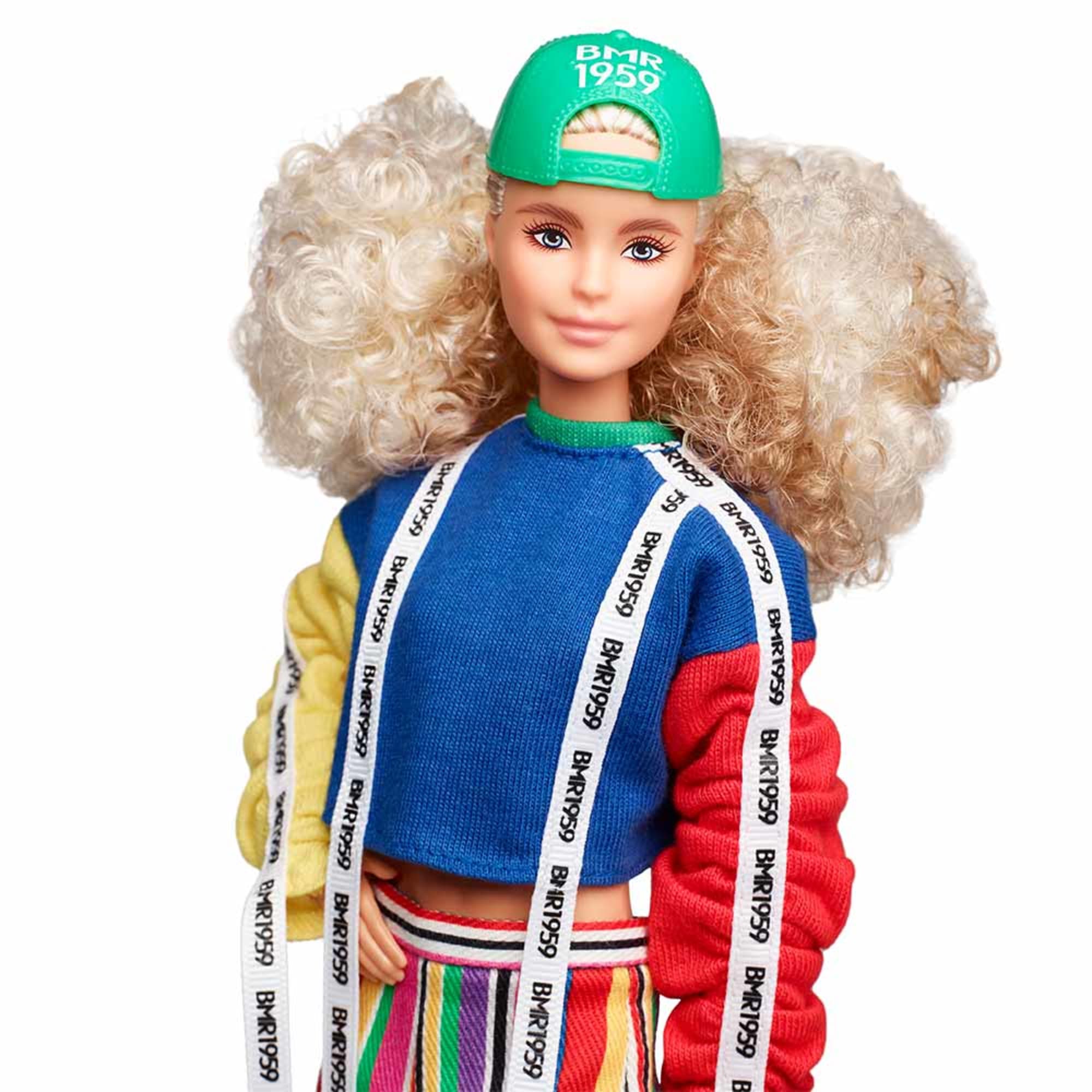 Barbie BMR1959 Doll - Color Block Sweatshirt with Logo Tape & Striped Shorts - Image 3