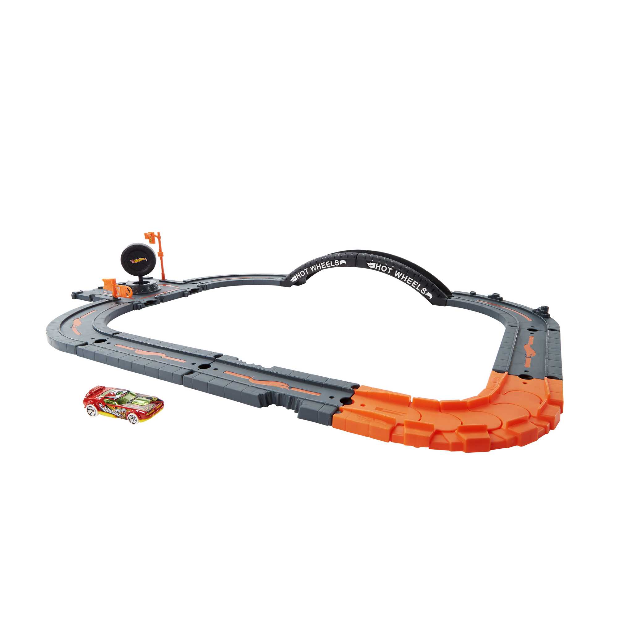 Hot Wheels City Track Pack. 10-Piece Set. With 1 Car. Gift For Kids 4 Years & Older