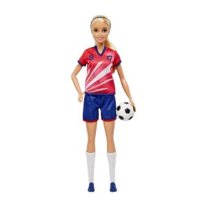 Barbie Soccer Doll. Blonde. #9 Uniform. Soccer Ball. Cleats.  Socks. 3 & Up