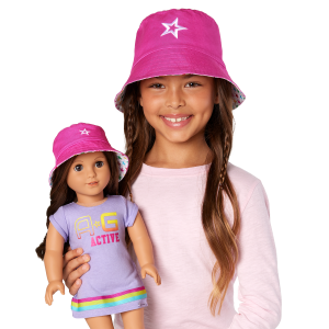 AG™ Star Bucket Hat Set for Girls & Dolls