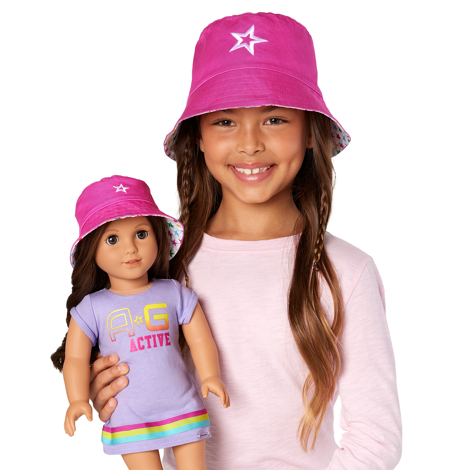 AG™ Star Bucket Hat Set for Girls & Dolls