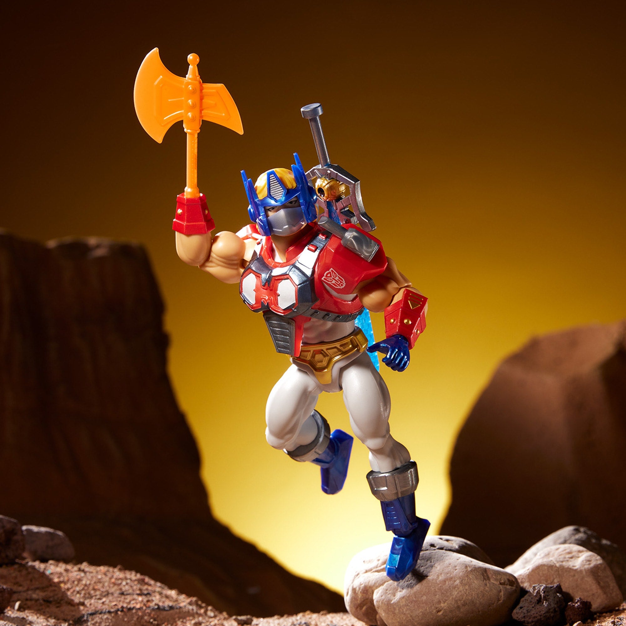 Masters of the Universe x Transformers Optimus Prime Armor He-Man Action Figure - Image 2