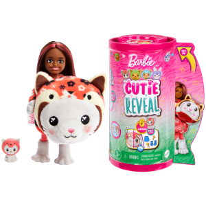Barbie Cutie Reveal Costume-Themed Series Chelsea Small Doll & Accessories. Kitten As Red Panda