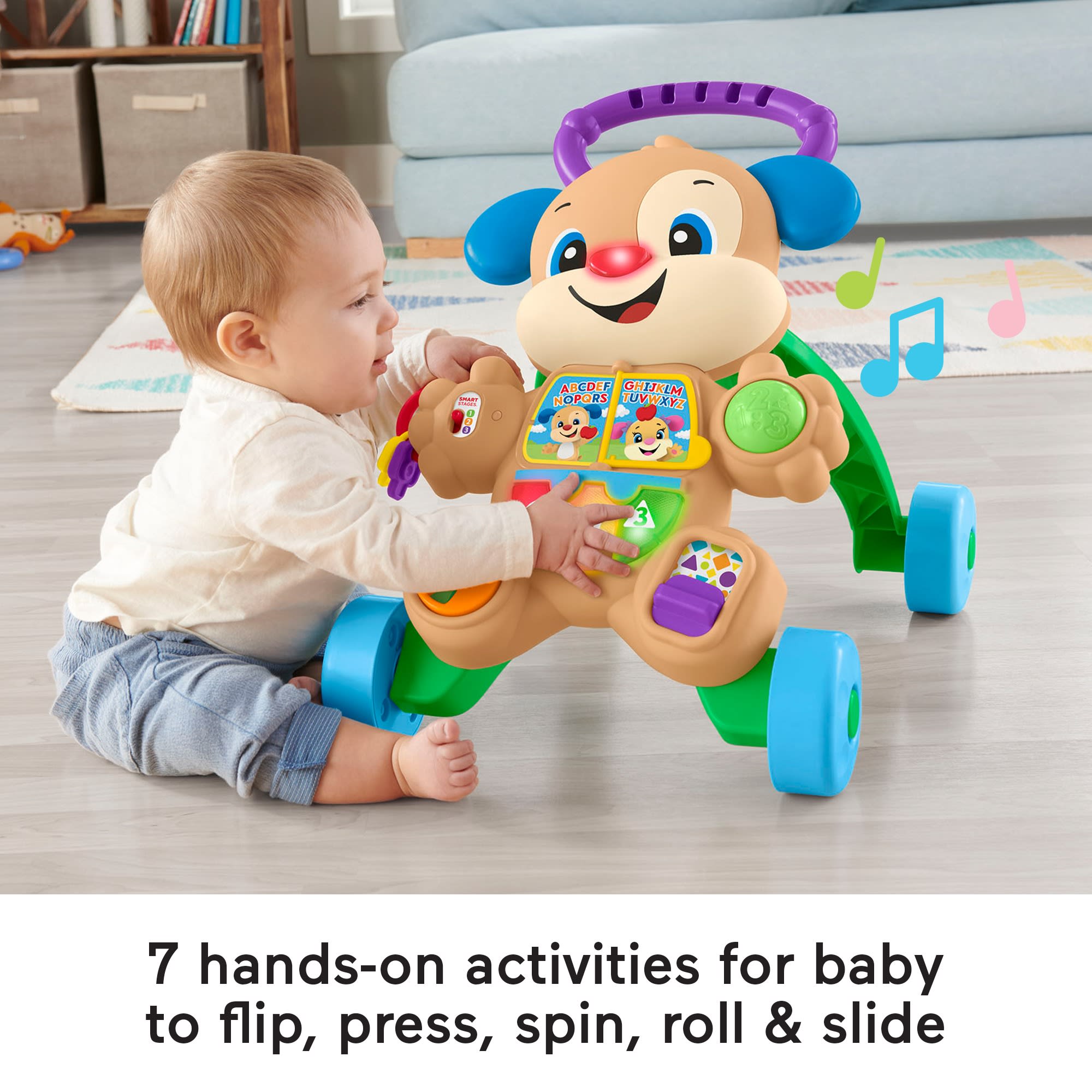 Fisher-Price Laugh & Learn Smart Stages Learn With Puppy Walker Baby & Toddler Toy - Image 4