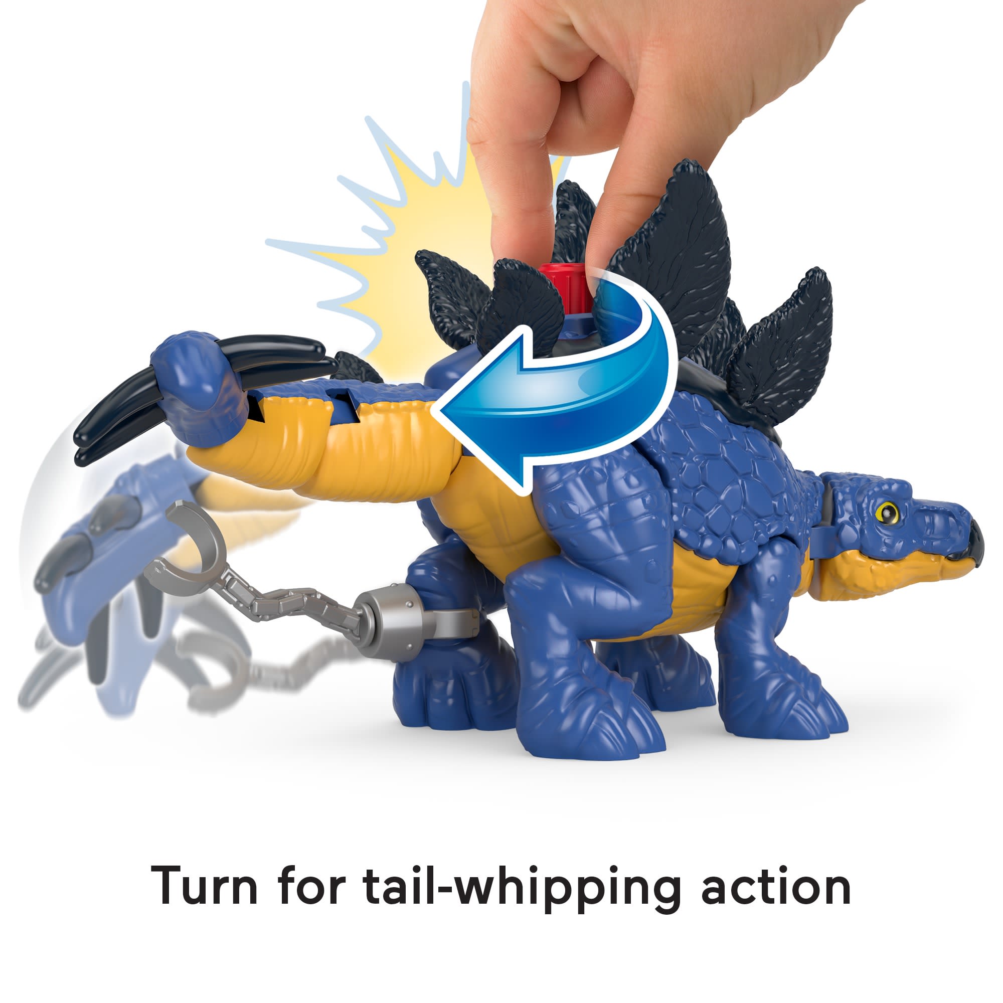 Imaginext Jurassic World Dominion Stegosaurus Dinosaur & Dr. Grant Poseable Figure Set - Image 3