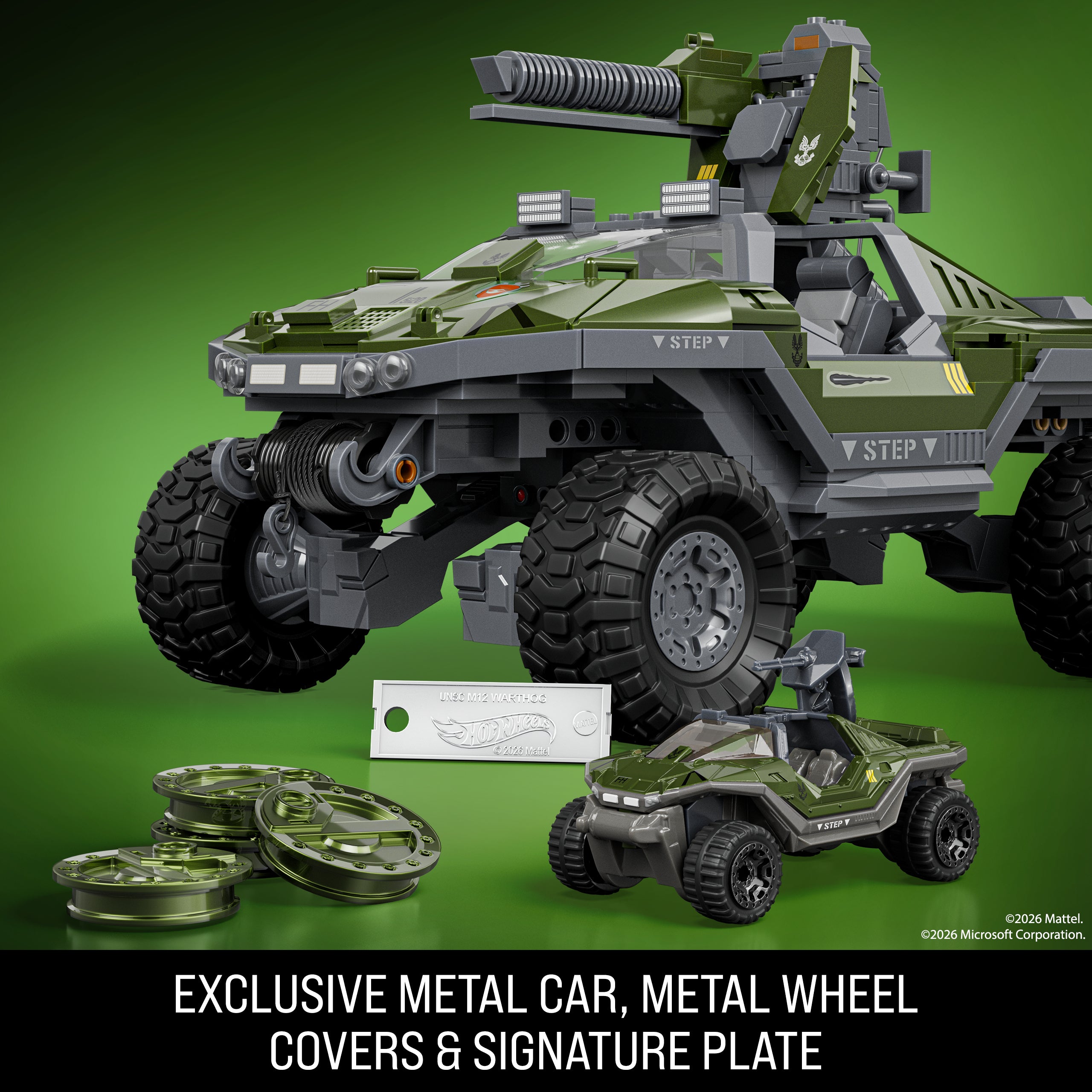 Mattel Brick Shop Hot Wheels Halo UNSC M12 Warthog Building Toy Kit (935 Pieces). For Collectors - Image 5