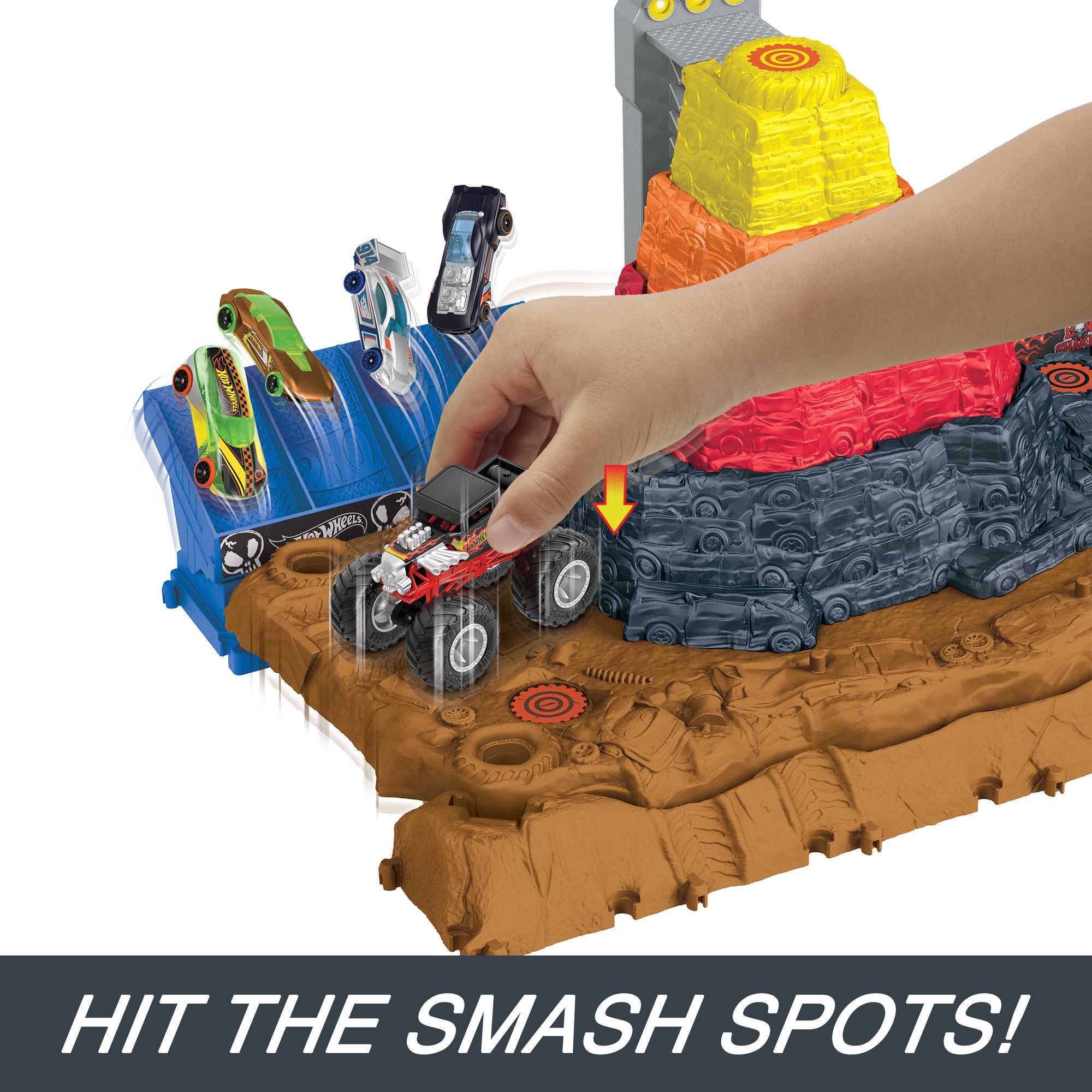 Hot Wheels® Monster Trucks Arena Smashers™ Bone Shaker™ Ultimate Crush Yard™ - Image 4