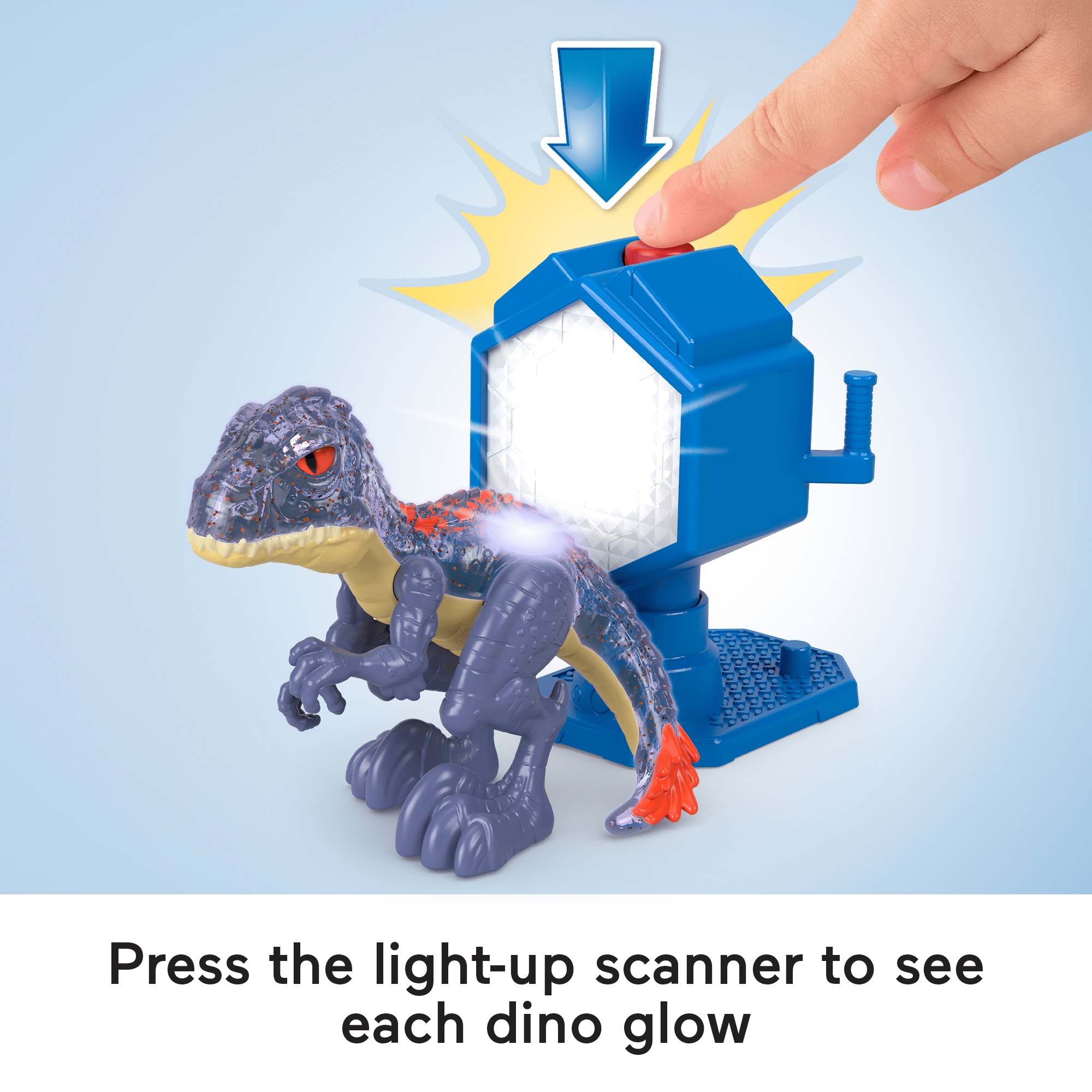 Imaginext Jurassic World Evo-Scanner Multi-Pack Light-Up Dinosaur Playset. 10 Toys - Image 3