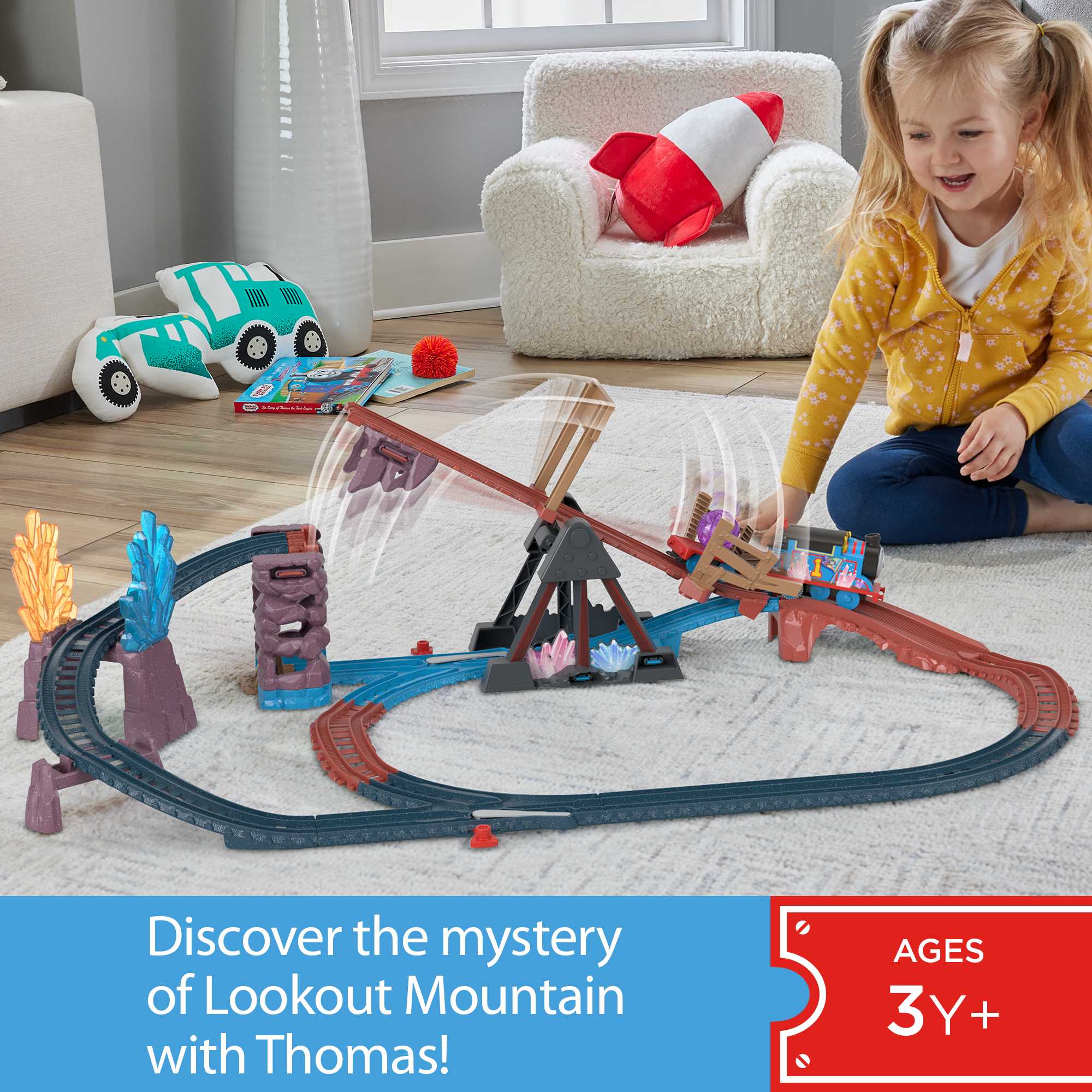 Thomas & Friends Crystal Caves Adventure Set With Motorized Thomas Train & 8 Ft Of Track - Image 2