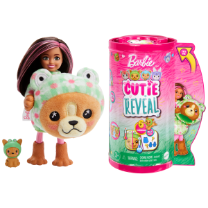 Barbie Cutie Reveal Costume-Themed Series Chelsea Small Doll & Accessories. Puppy As Frog