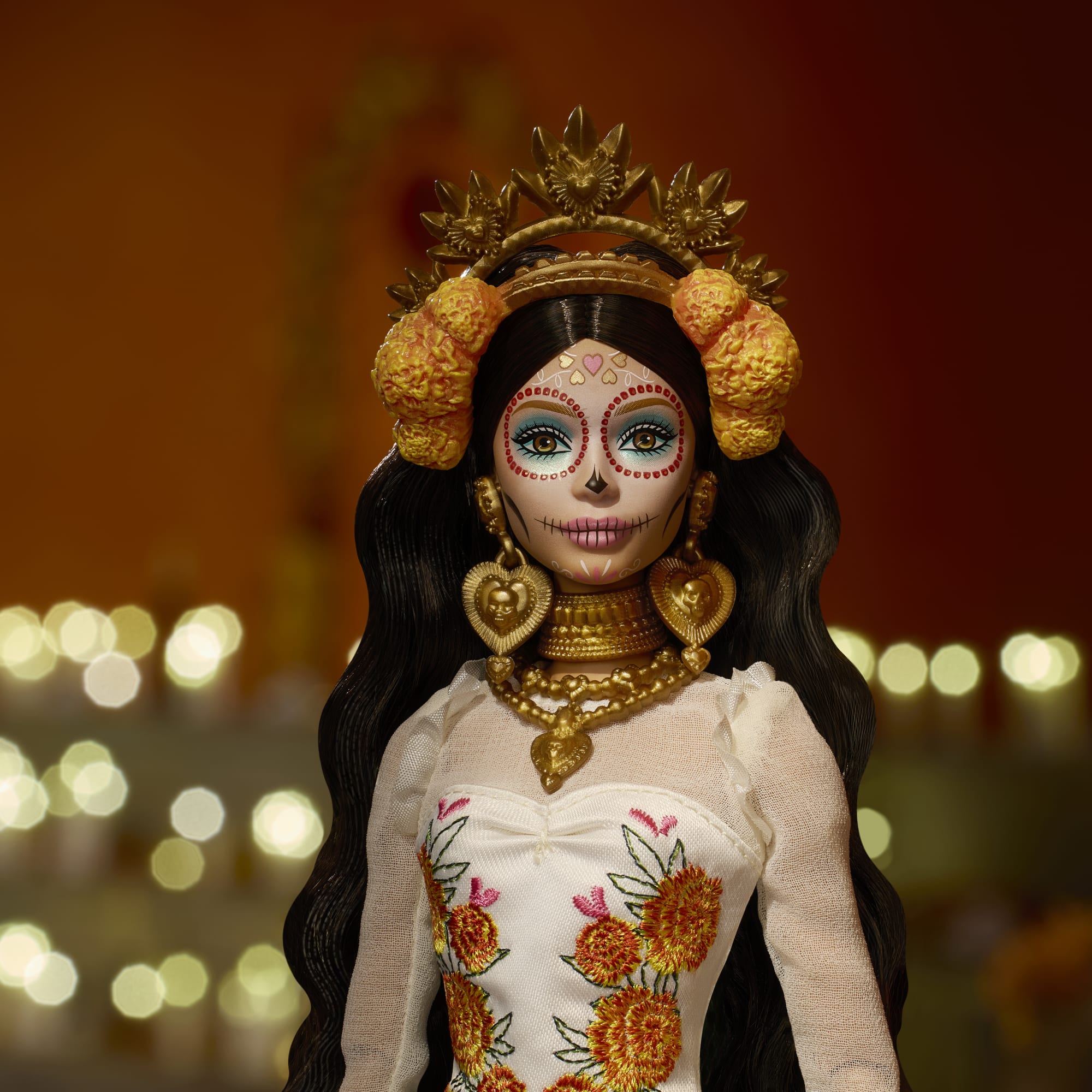 Barbie Signature Día De Muertos 2025 Collectible Doll in Ruffled Cream Gown - Image 2