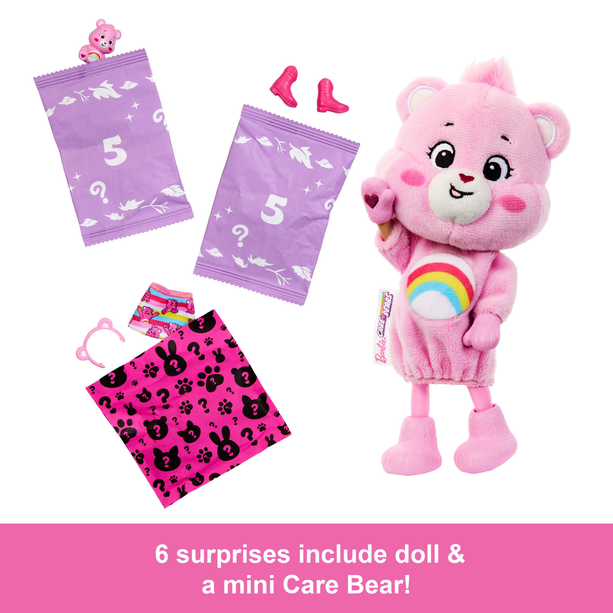 Barbie Cutie Reveal Care Bears Series Chelsea Small Doll & Accessories. 6 Surprises - Image 4