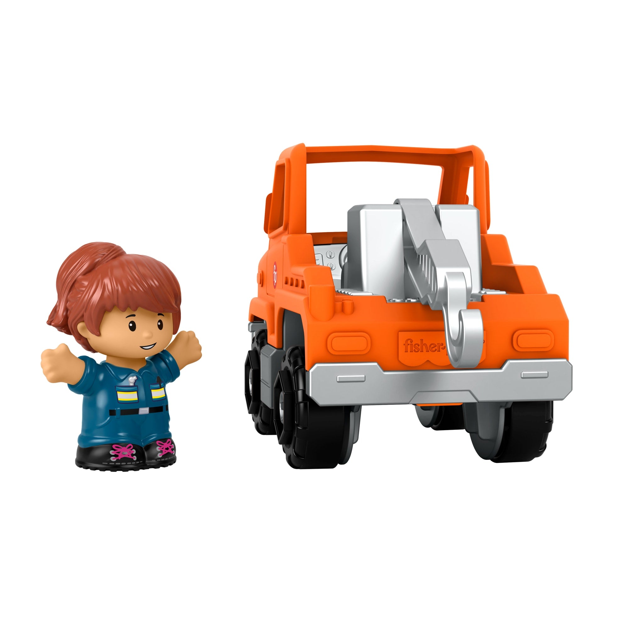 Fisher-Price Little People Help And Go Tow Truck & Figure Set For Toddlers. 2 Pieces - Image 21