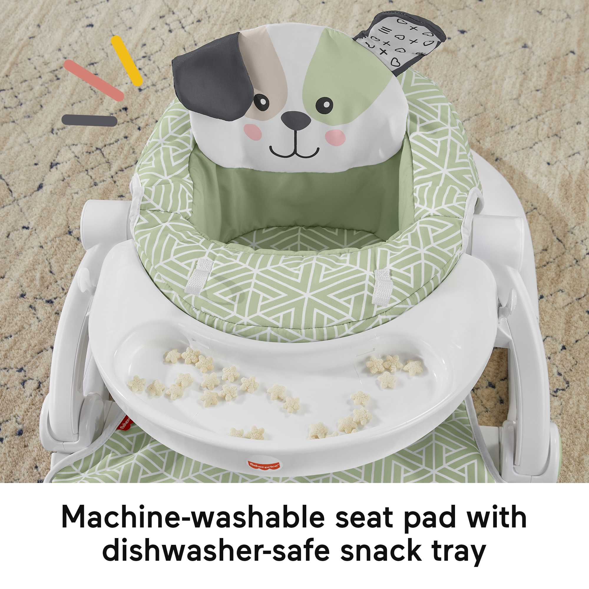 Fisher-Price Sit-Me-Up Seat Portable Baby Chair With Snack Tray And Newborn Toys. Puppy Perfection - Image 3