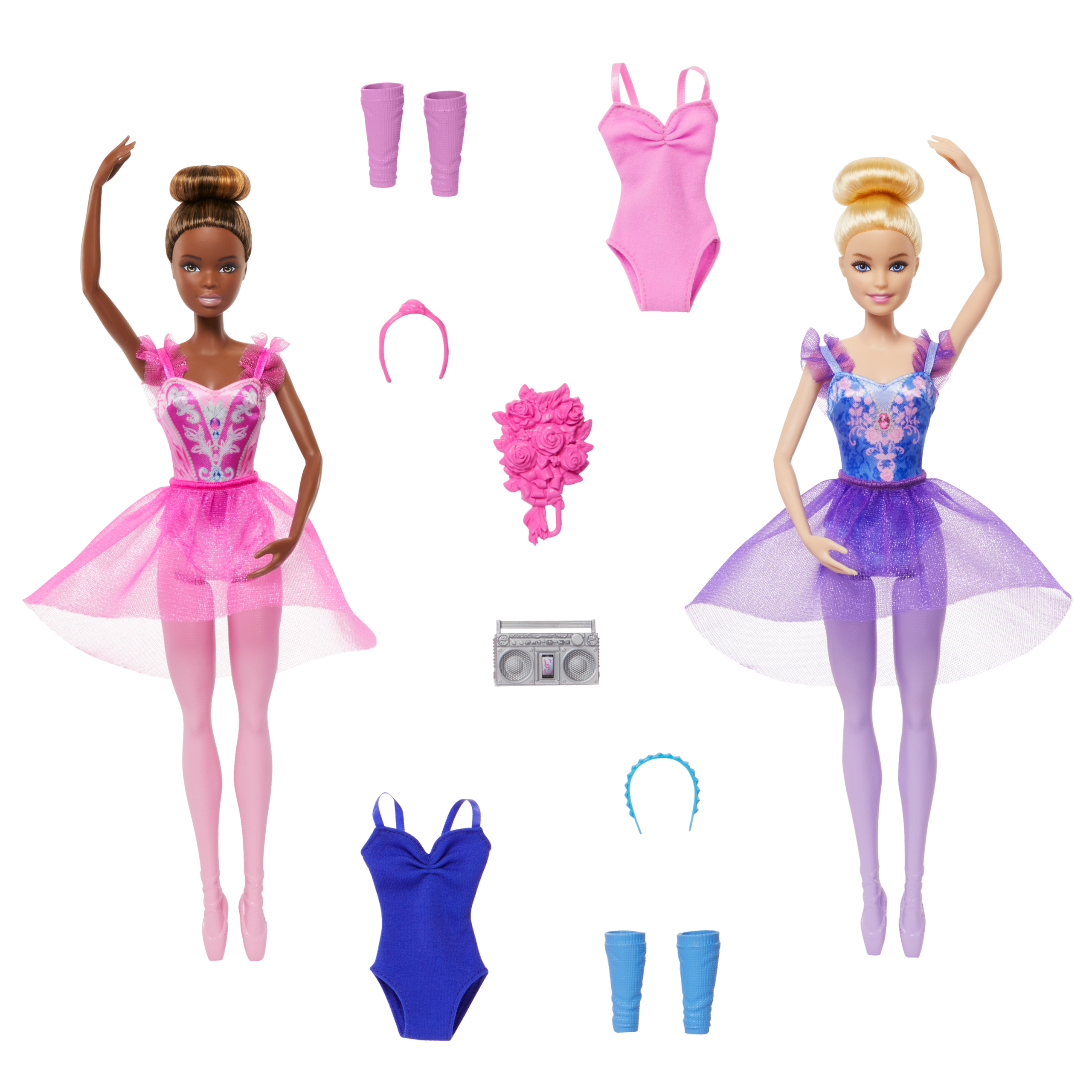 Barbie Ballet Room Set With 2 Ballerina Fashion Dolls. Extra Look & Dance Accessories - Image 2