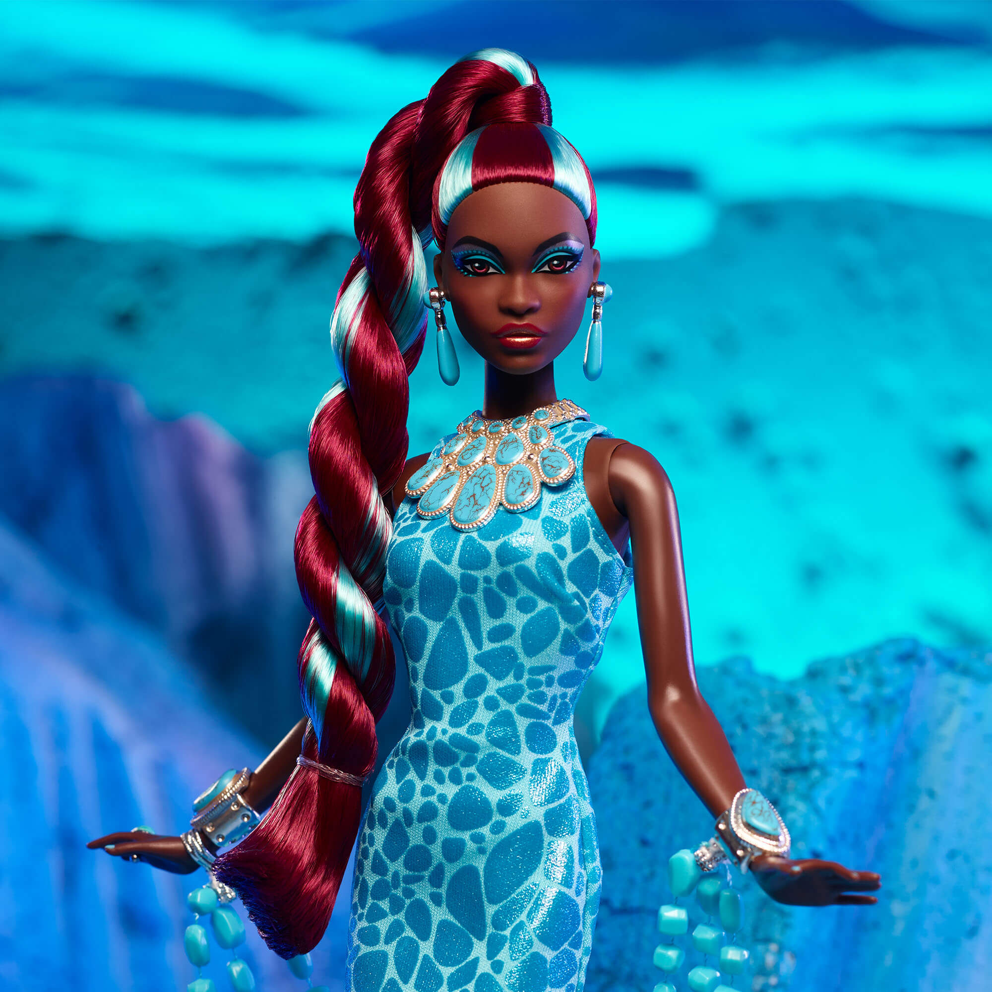 Barbie Fantasy Collection Turquoise Doll - Image 4