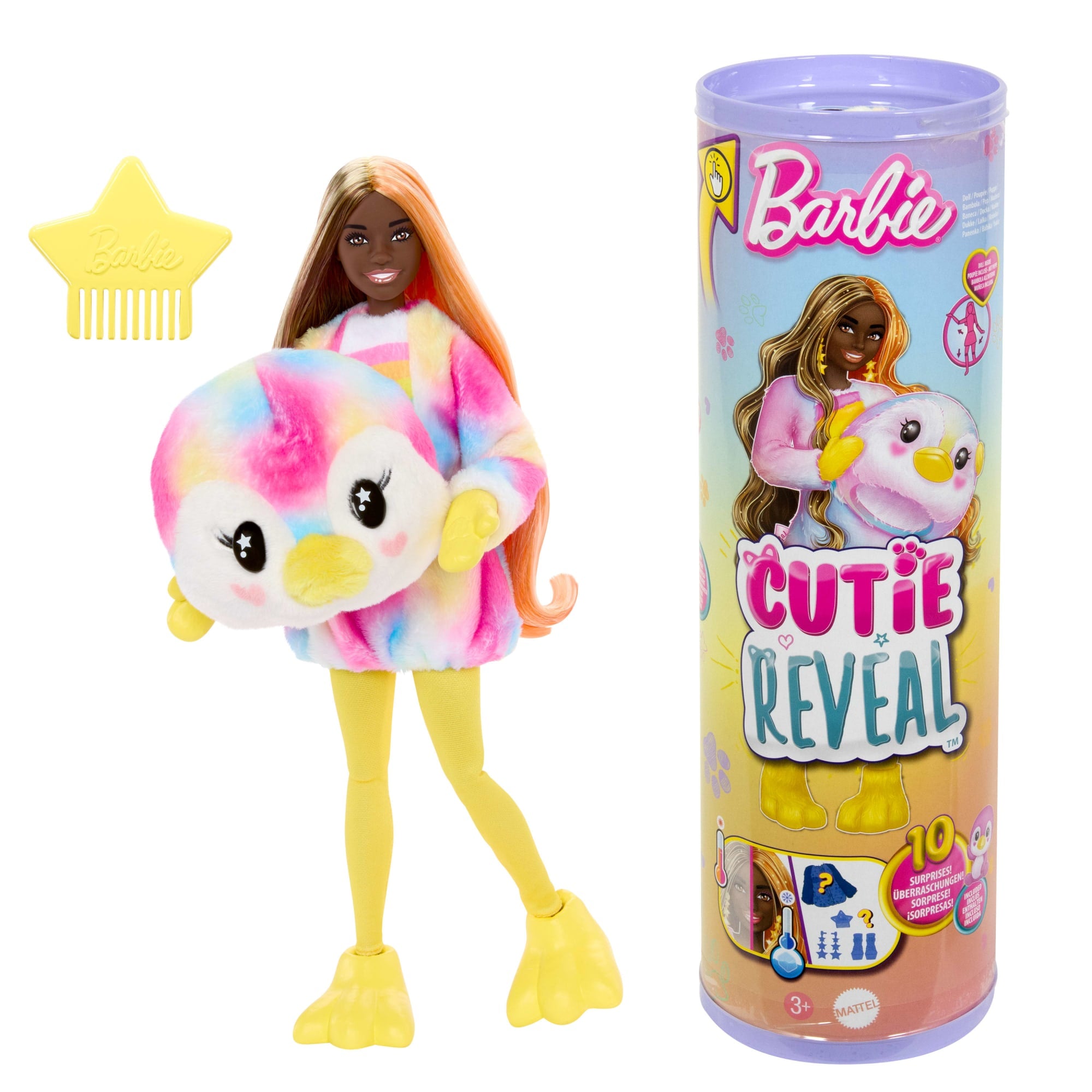 Barbie Cutie Reveal Penguin Doll & Accessories. Color Dream Series With 10 Surprises