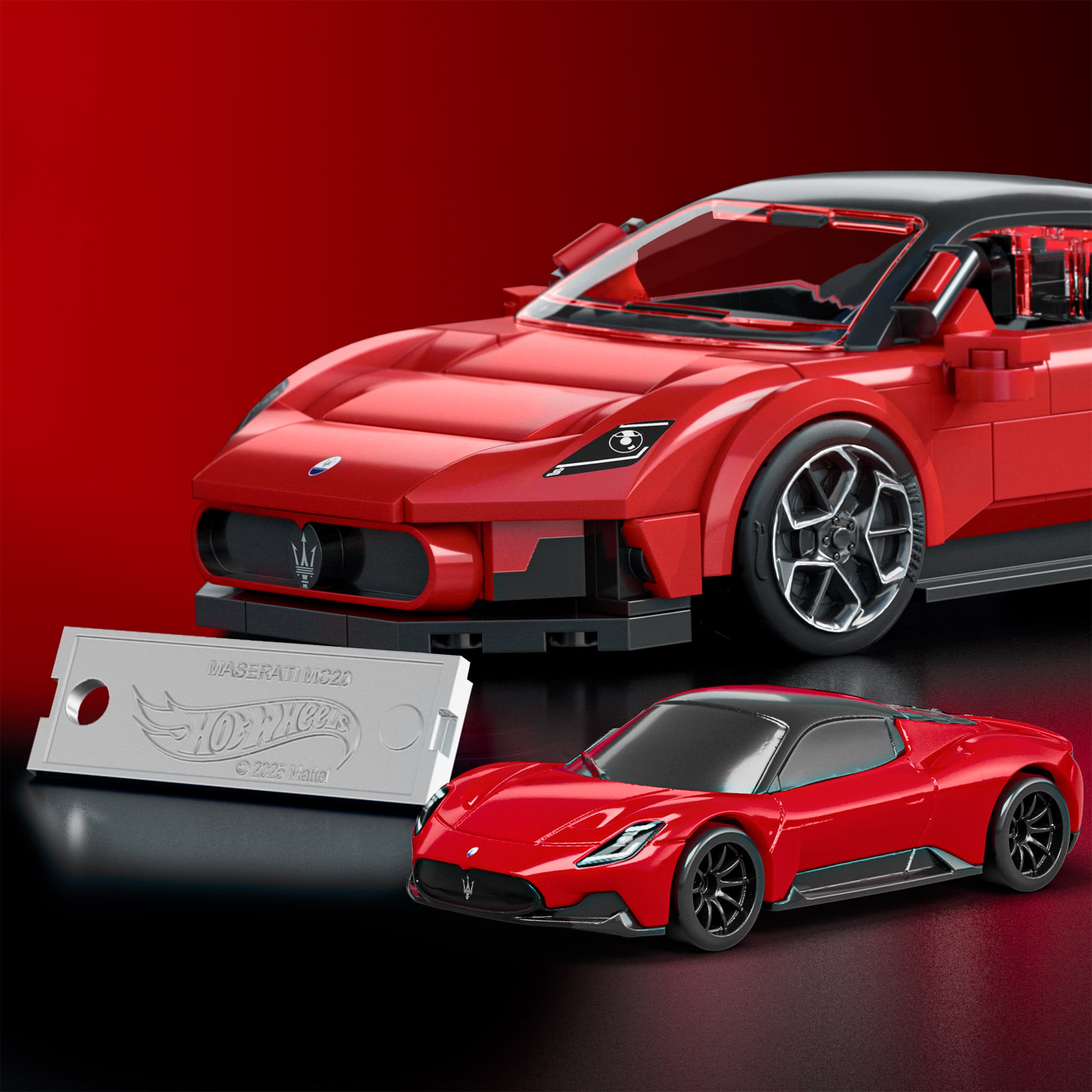 Mattel Brick Shop Hot Wheels Maserati MC20 Building Set - Image 5