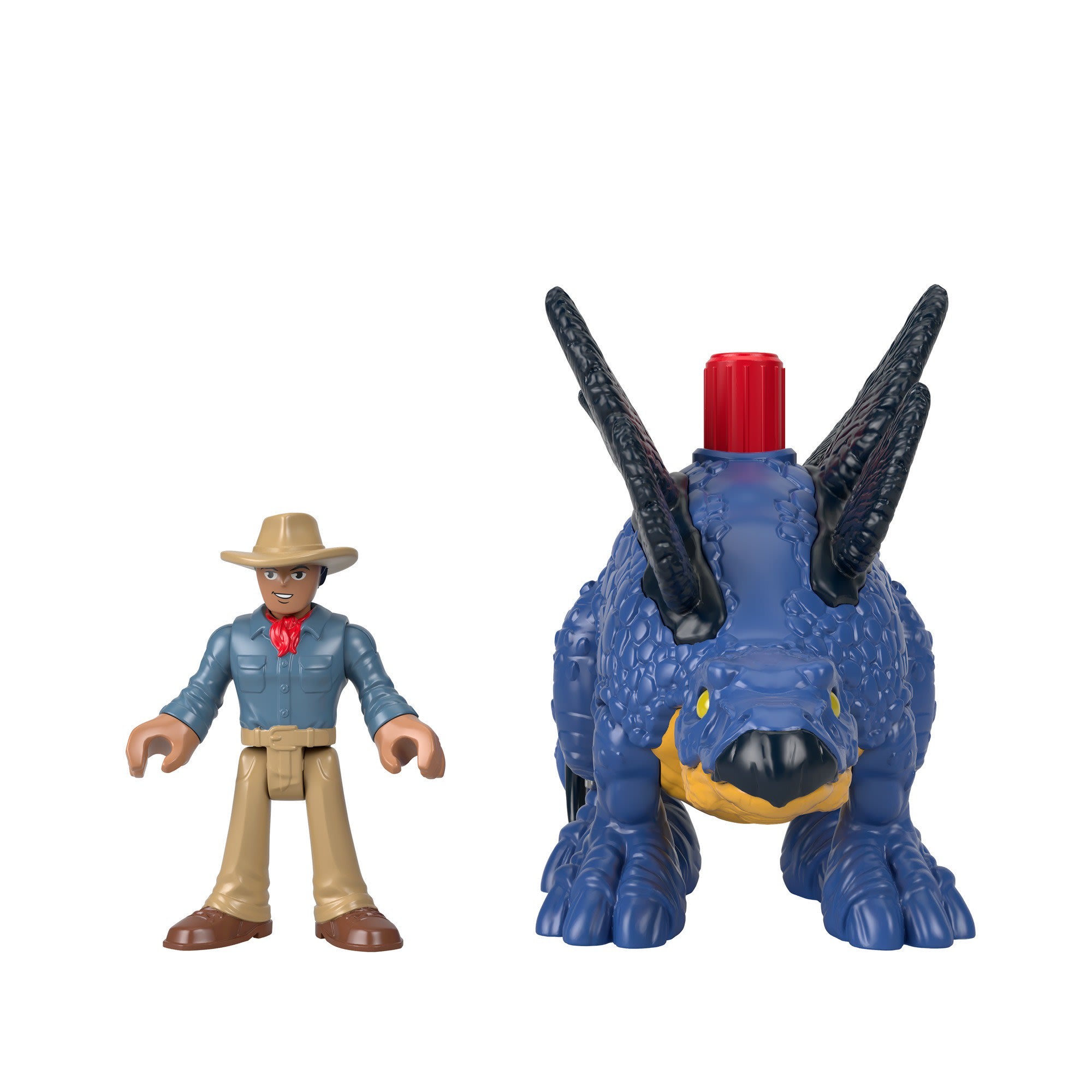 Imaginext Jurassic World Dominion Stegosaurus Dinosaur & Dr. Grant Poseable Figure Set - Image 5