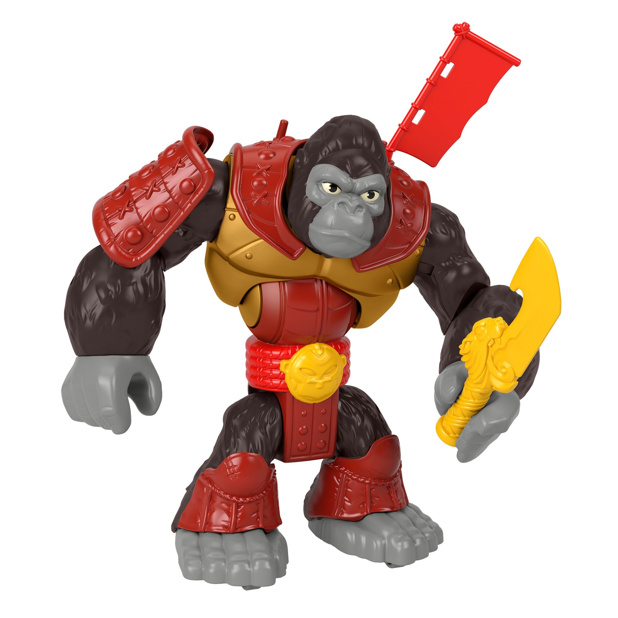 Imaginext Silverback Gorilla Smash Punching Action Figure For Preschool Kids. 3 Pieces - Image 6