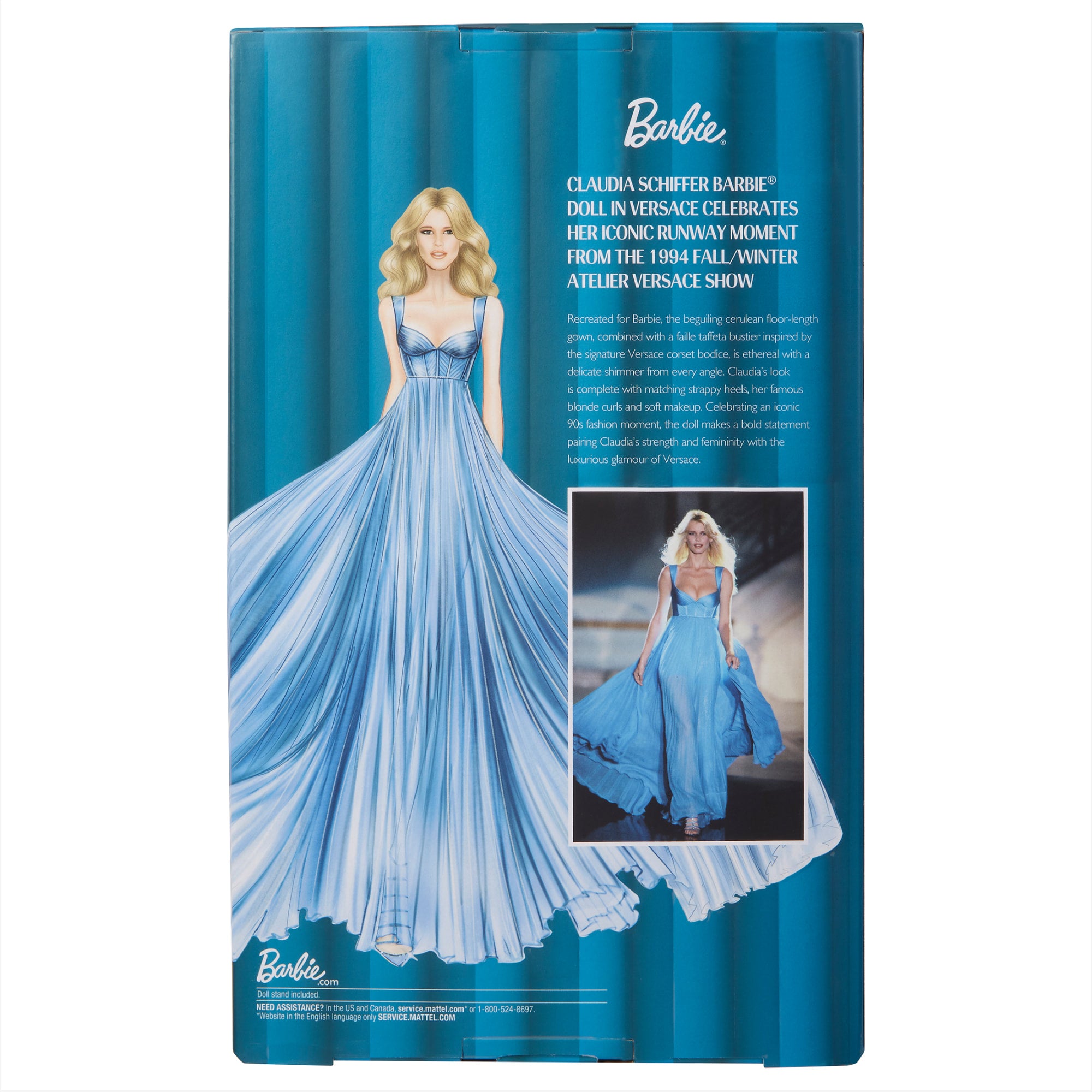 Claudia Schiffer Supermodel Barbie Doll in Versace Gown | Mattel Creations - Image 15
