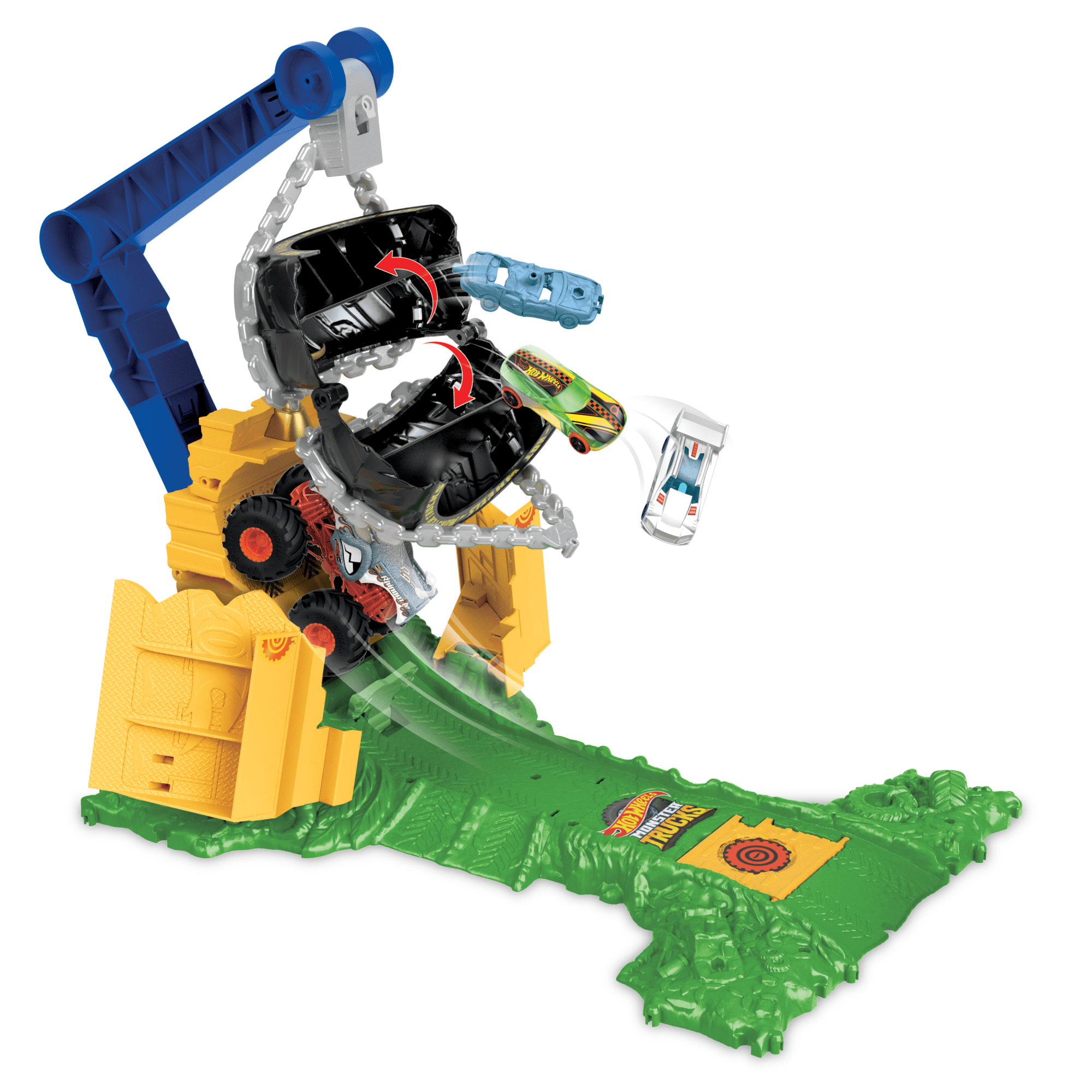 Hw Monster Trucks Coffret de Jeu Défi à Plein Gaz Rhinomite - Image 5