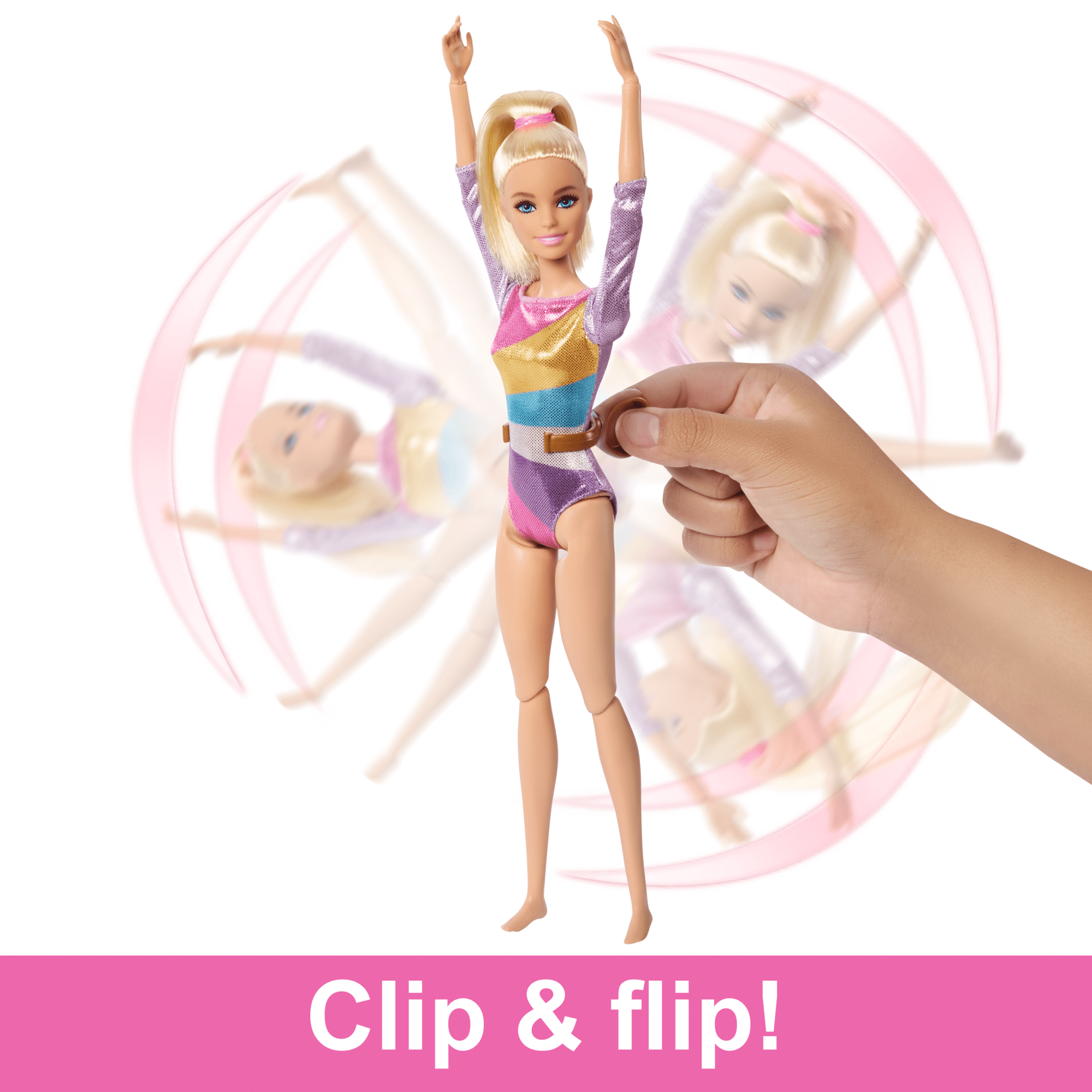 Barbie Gymnastics Playset With Blonde Fashion Doll. Balance Beam. 10+ Accessories & Flip Feature - Image 3