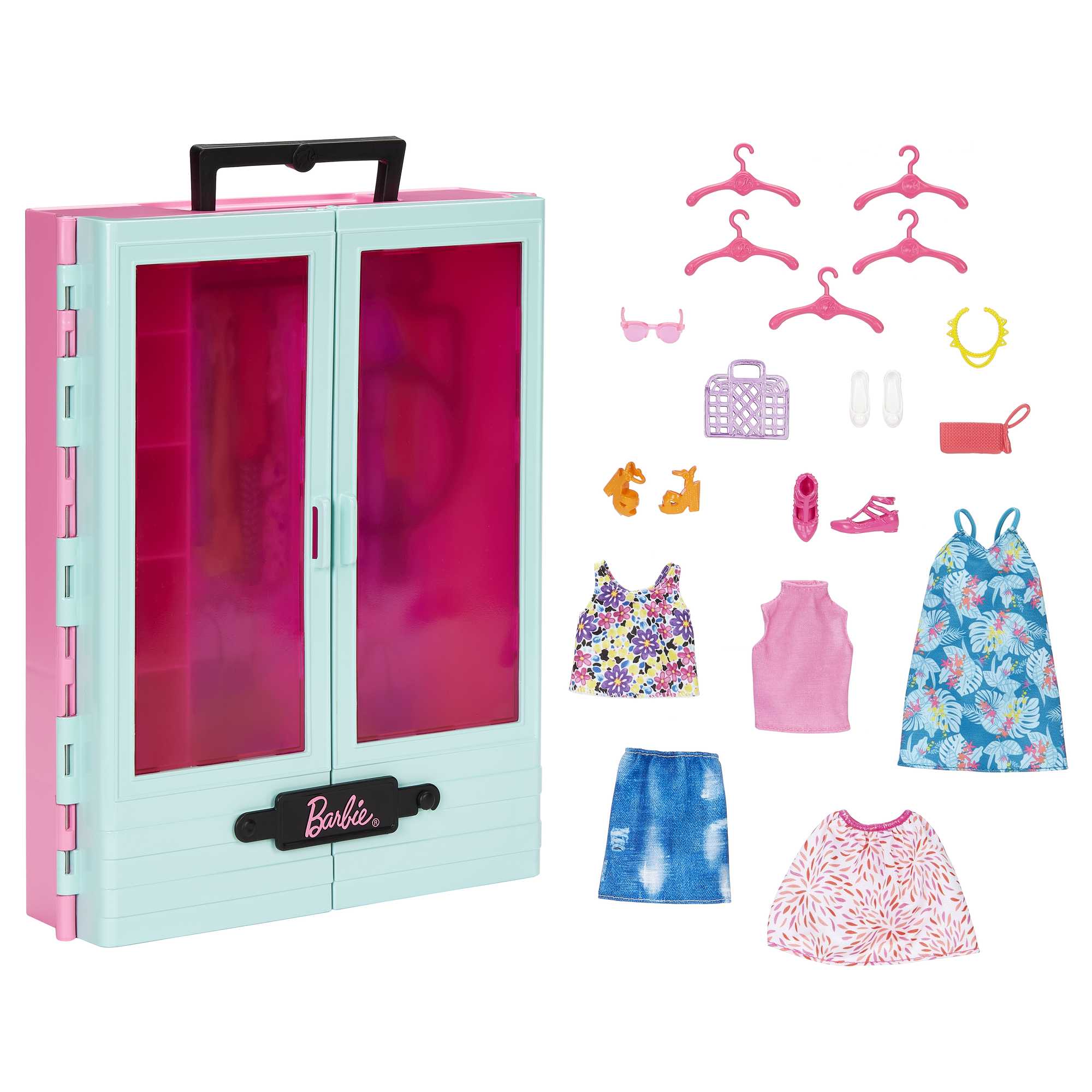 Barbie Closet Playset With 3 Outfits & Accessories. 3 To 8 Years