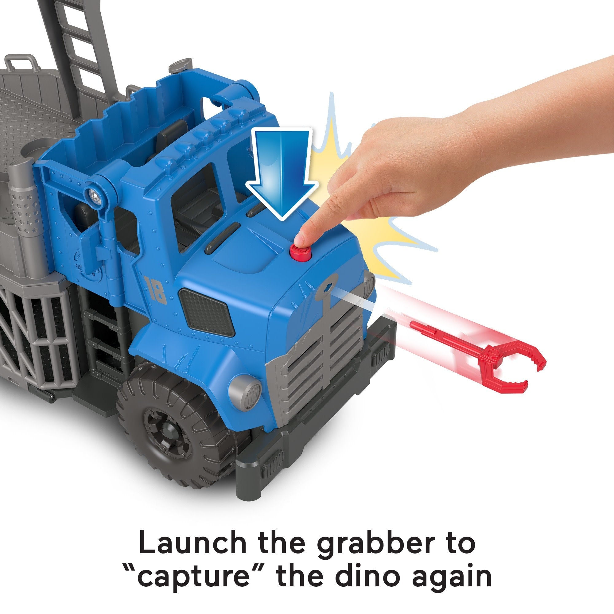 Imaginext Jurassic World Dominion Break Out Dino Hauler Vehicle & T. Rex Dinosaur 5-Piece Playset - Image 4