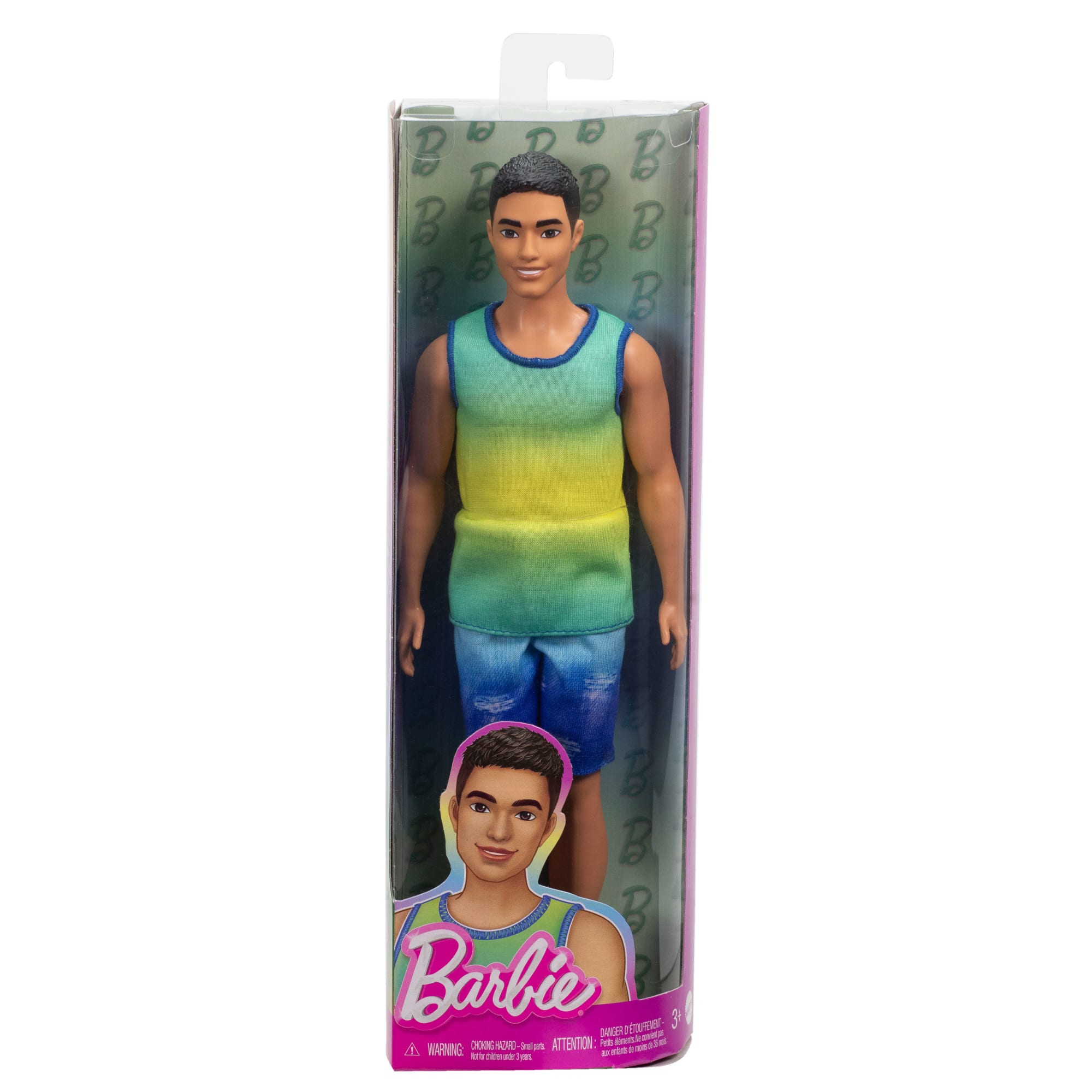 Barbie Fashionistas Ken Doll #236 in Ombre Tank And Jean Shorts. Black Hair - Image 6
