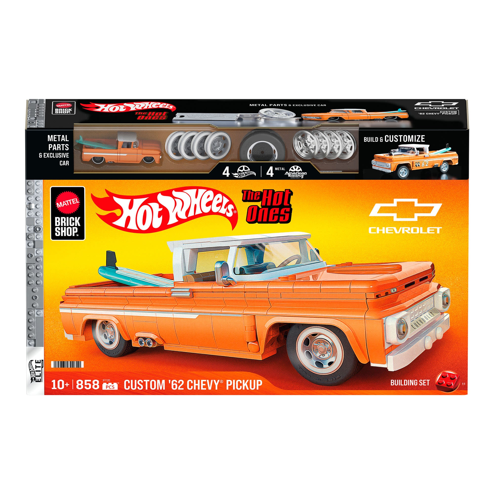 Mattel Brick Shop Hot Wheels Custom '62 Chevy Pickup Building Set - Image 7
