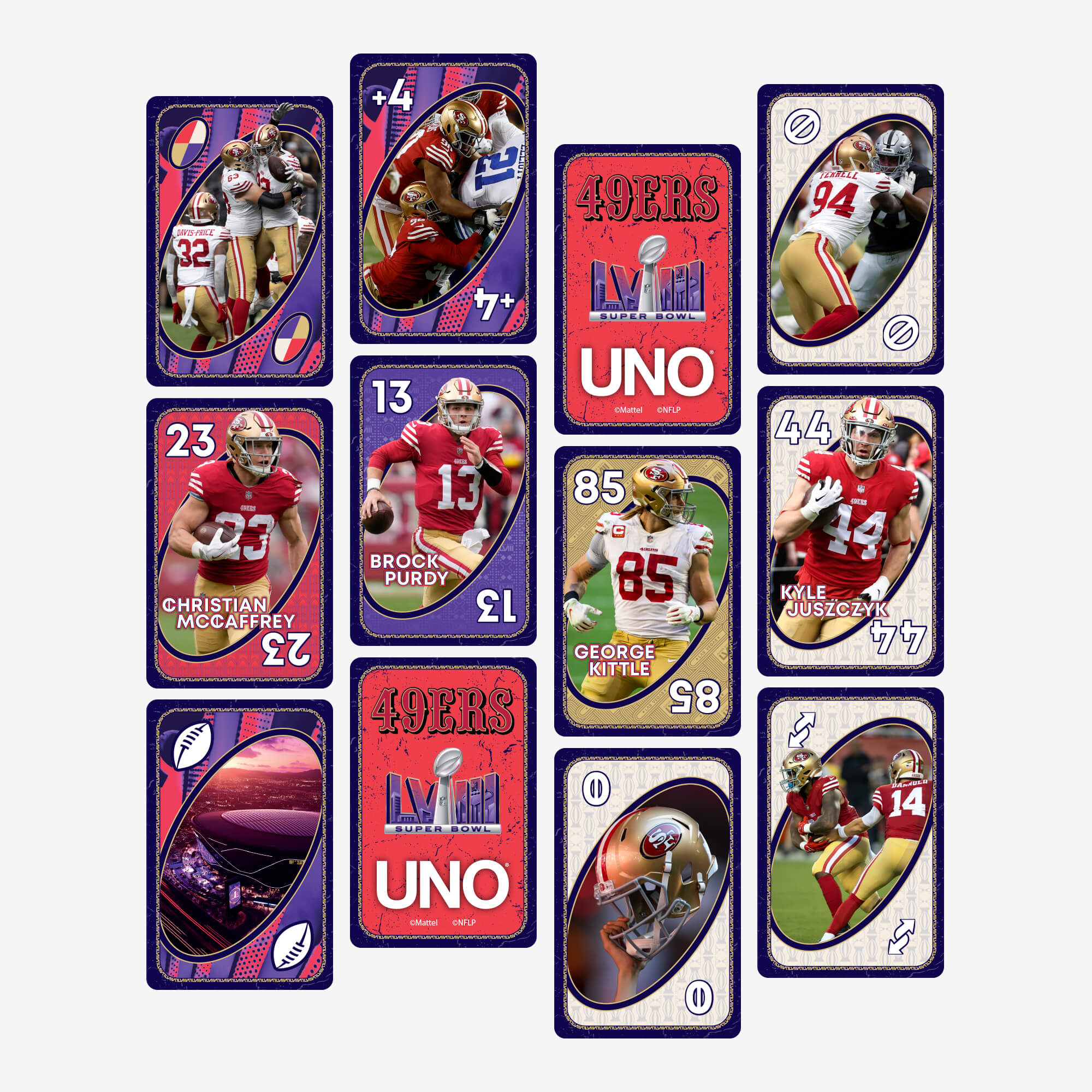 UNO LVIII Super Bowl Card Game San Francisco 49ers - Image 2