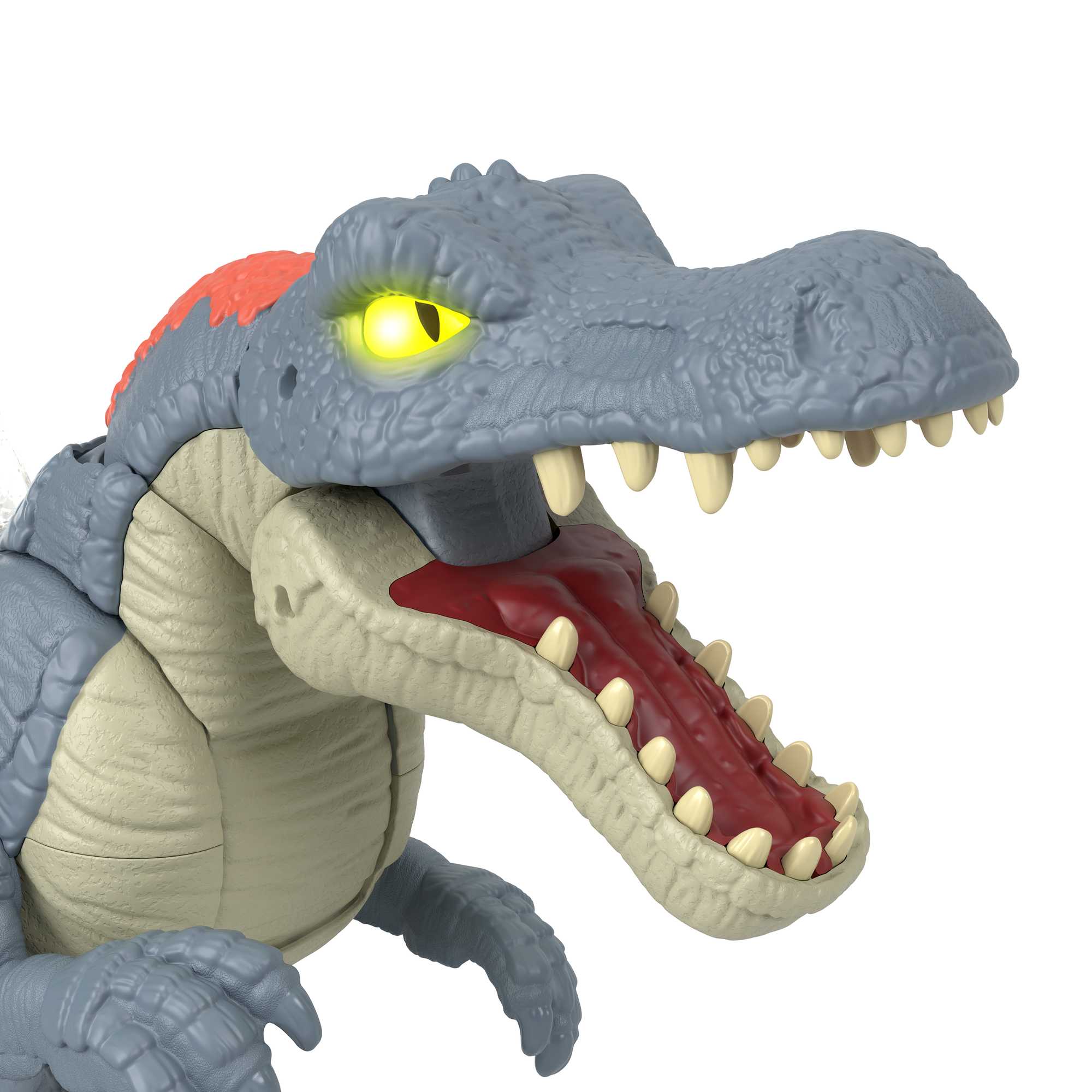 Imaginext Jurassic World Ultra Snap Spinosaurus Dinosaur Toy With Lights & Sounds. 2 Pieces - Image 5