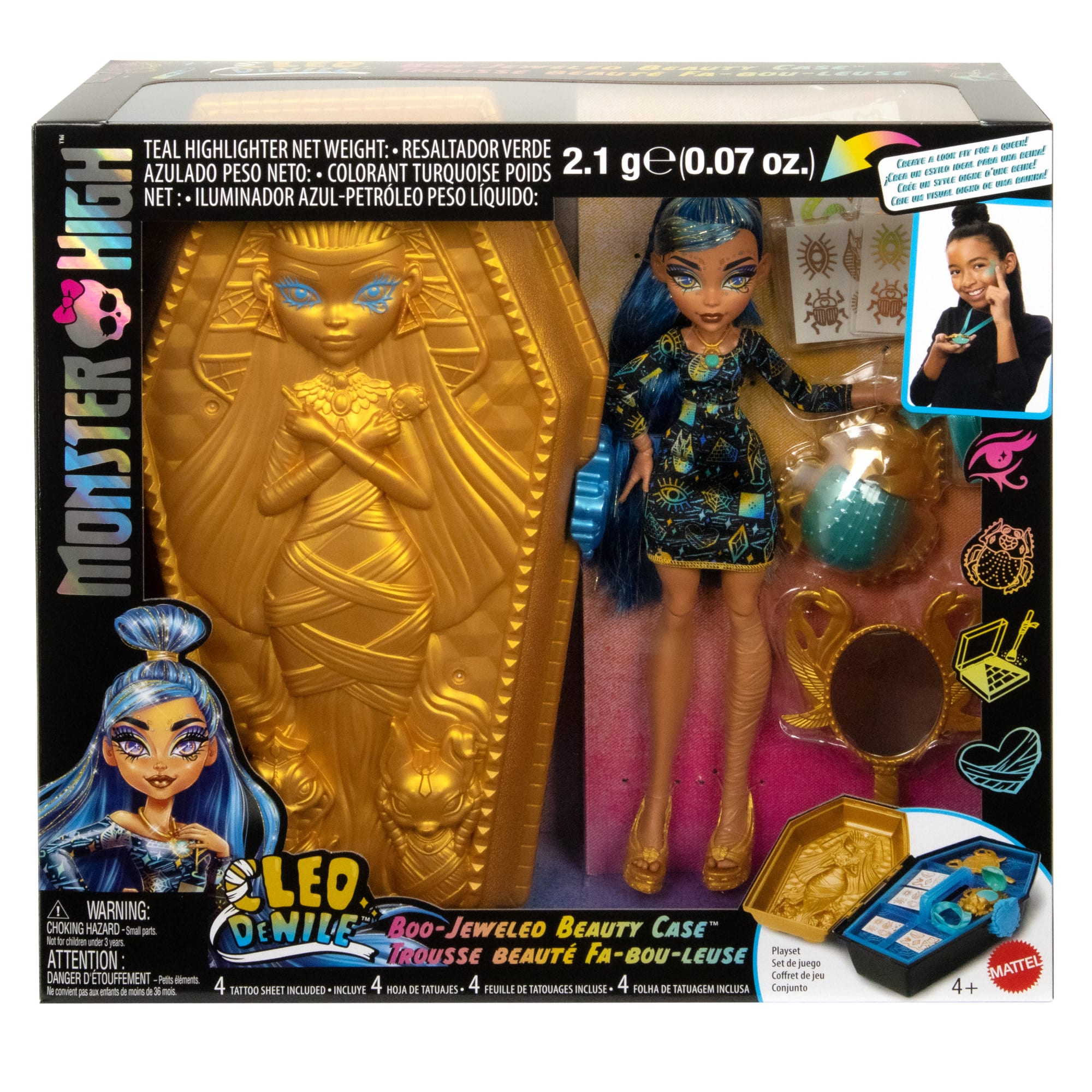 Monster High Cleo De Nile Doll And Boo-Jeweled Beauty Case With Accessories - Image 6