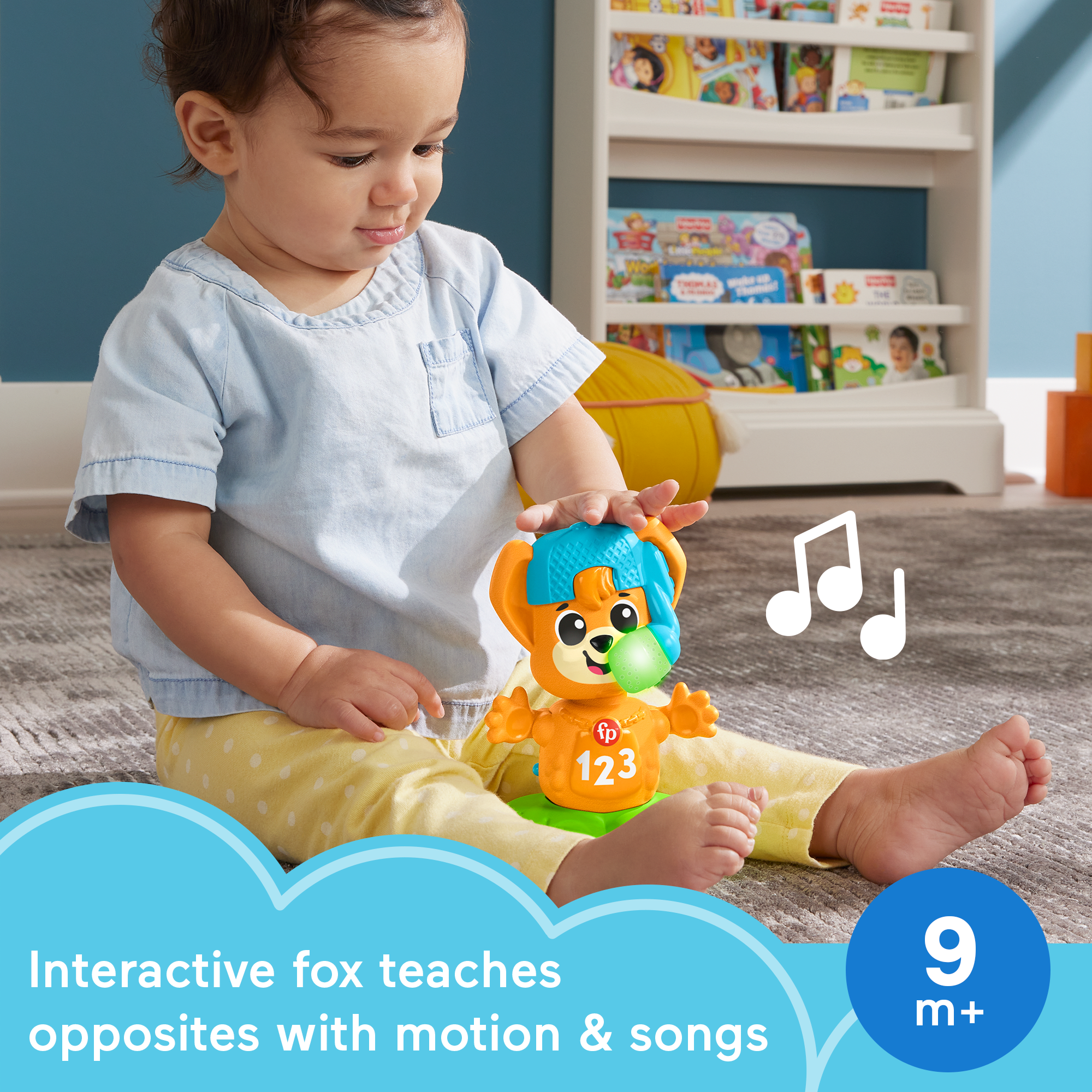 Fisher-Price Link Squad Opposites Fox Baby Learning Toy With Music & Lights - Image 2