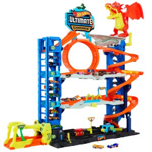 Hot Wheels City Ultimate Garage Playset From Let's Race With 2 Toy Cars & Storage For 50+ Cars