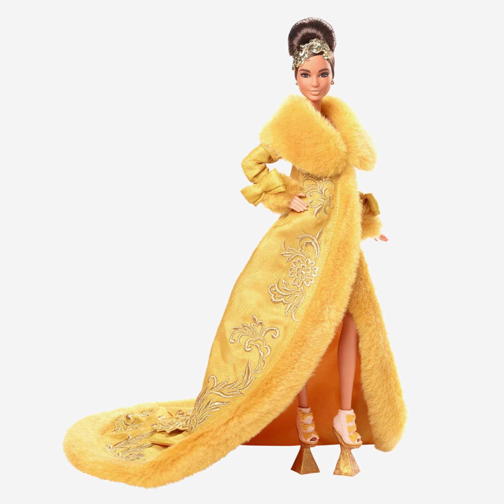 Guo Pei Barbie Doll Wearing Golden-Yellow Gown - Image 2
