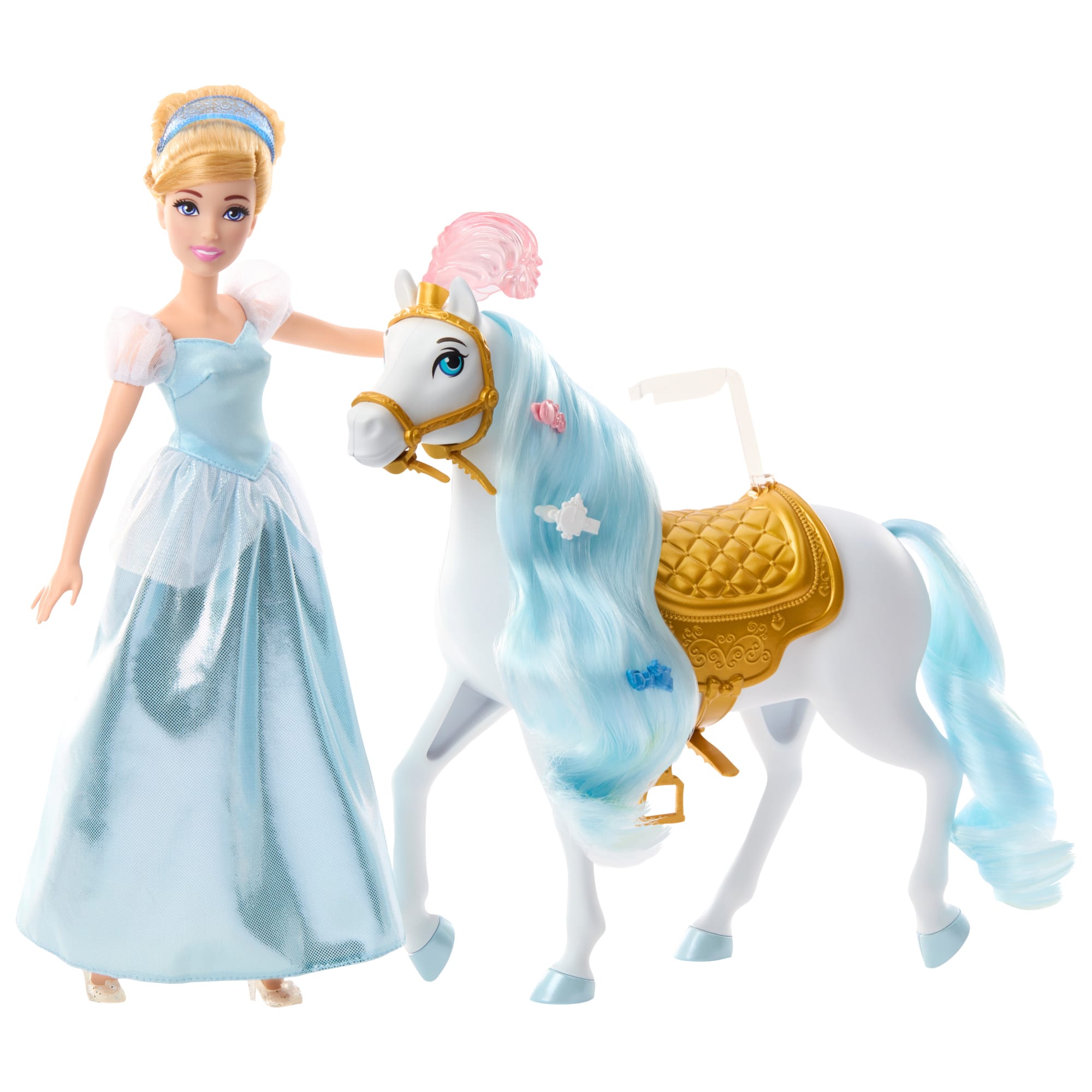 Disney Princess Toys. Cinderella Doll And Horse. Gifts For Kids