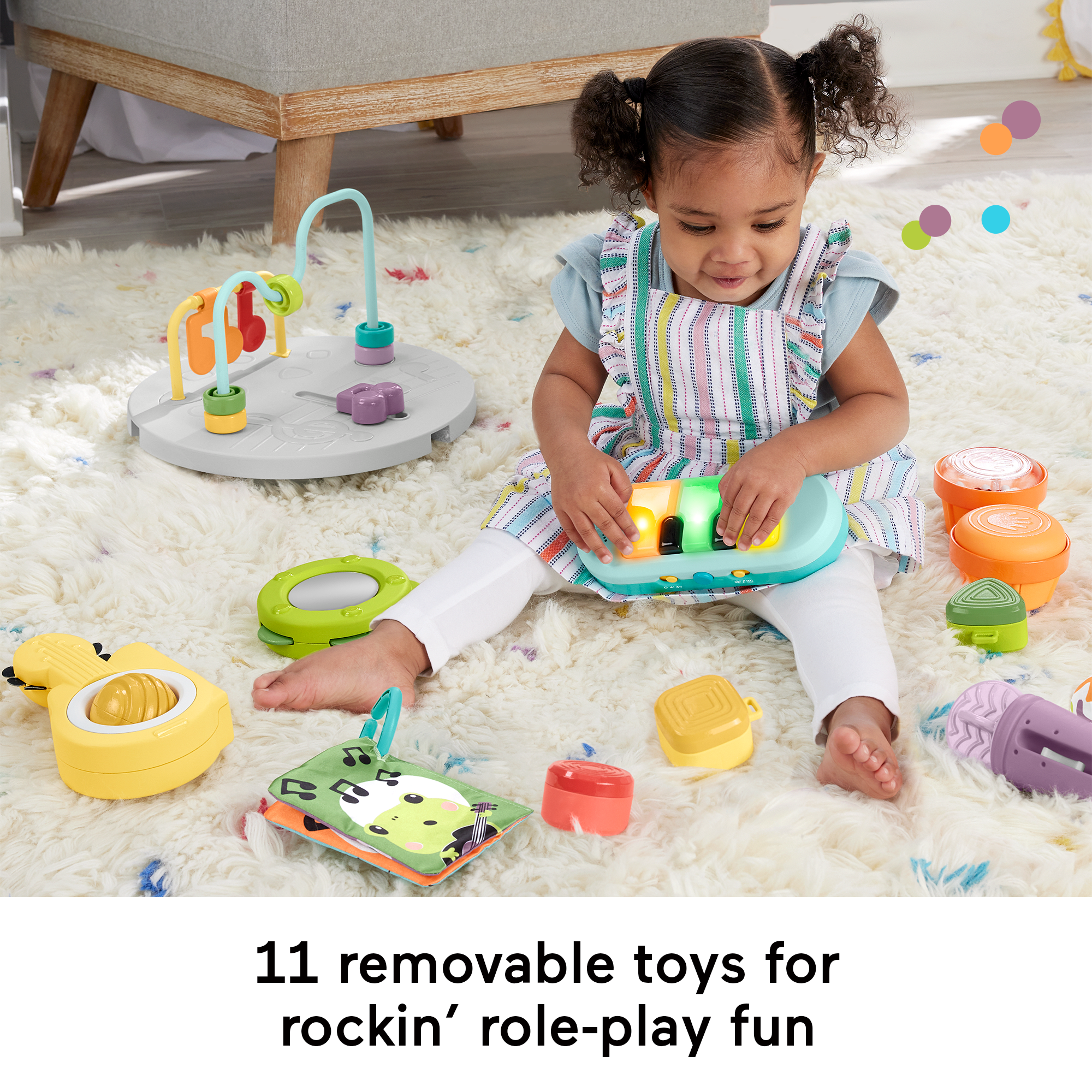 Fisher-Price 3-in-1 Hit Wonder Baby Activity Center & Toddler Play Table With Music & Lights - Image 4