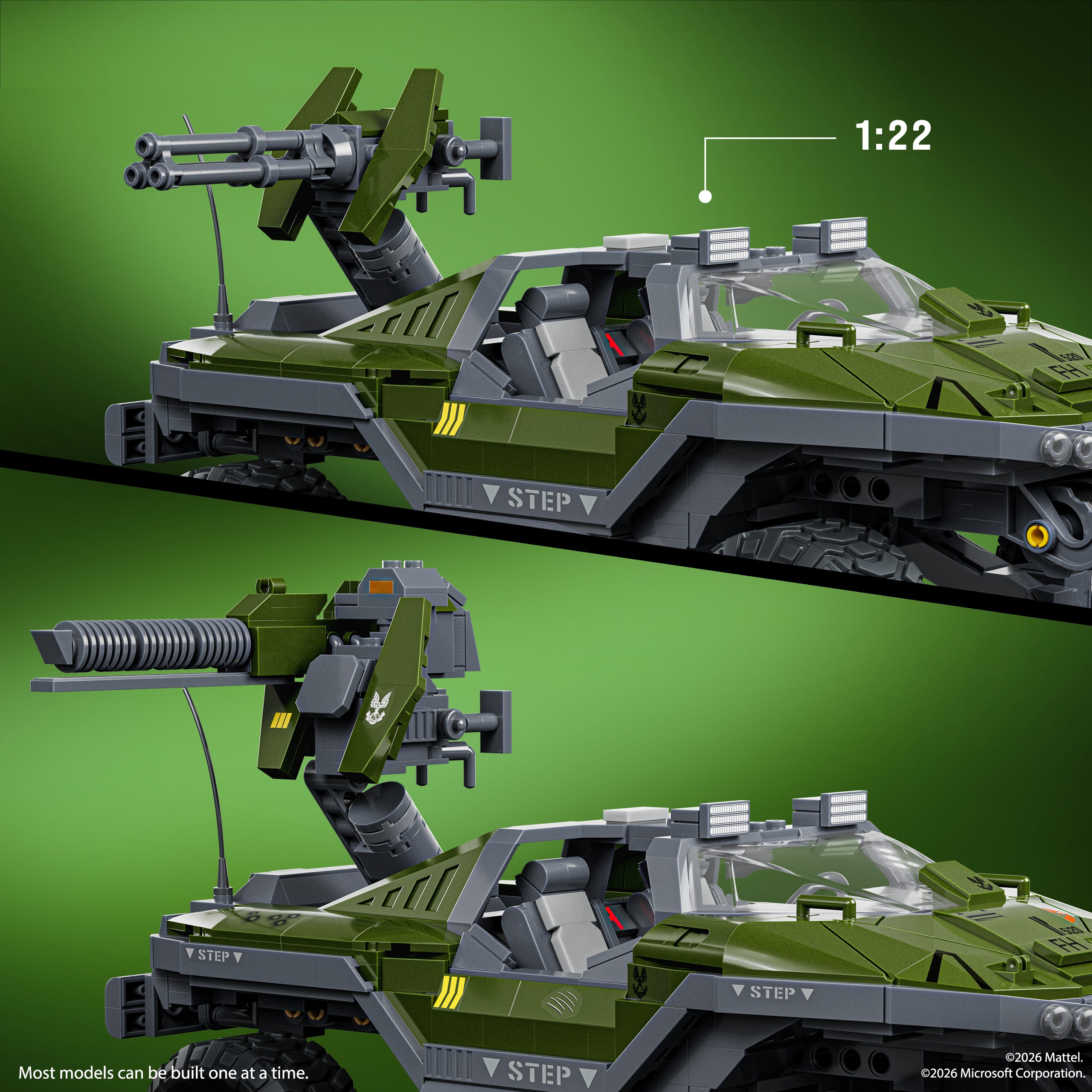 Mattel Brick Shop Hot Wheels Halo UNSC M12 Warthog Building Set - Image 5