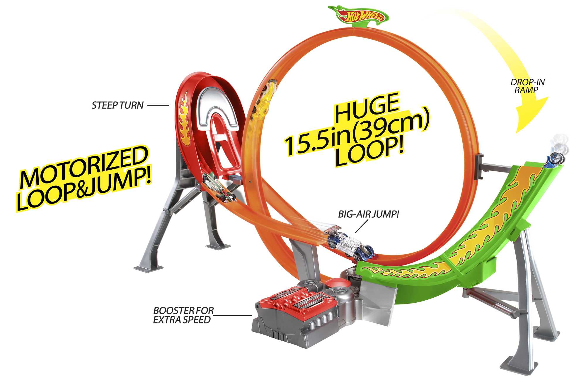 Hot Wheels Action Power Shift Motorized Raceway Track Set. Includes 5 Cars In 1:64 Scale - Image 3