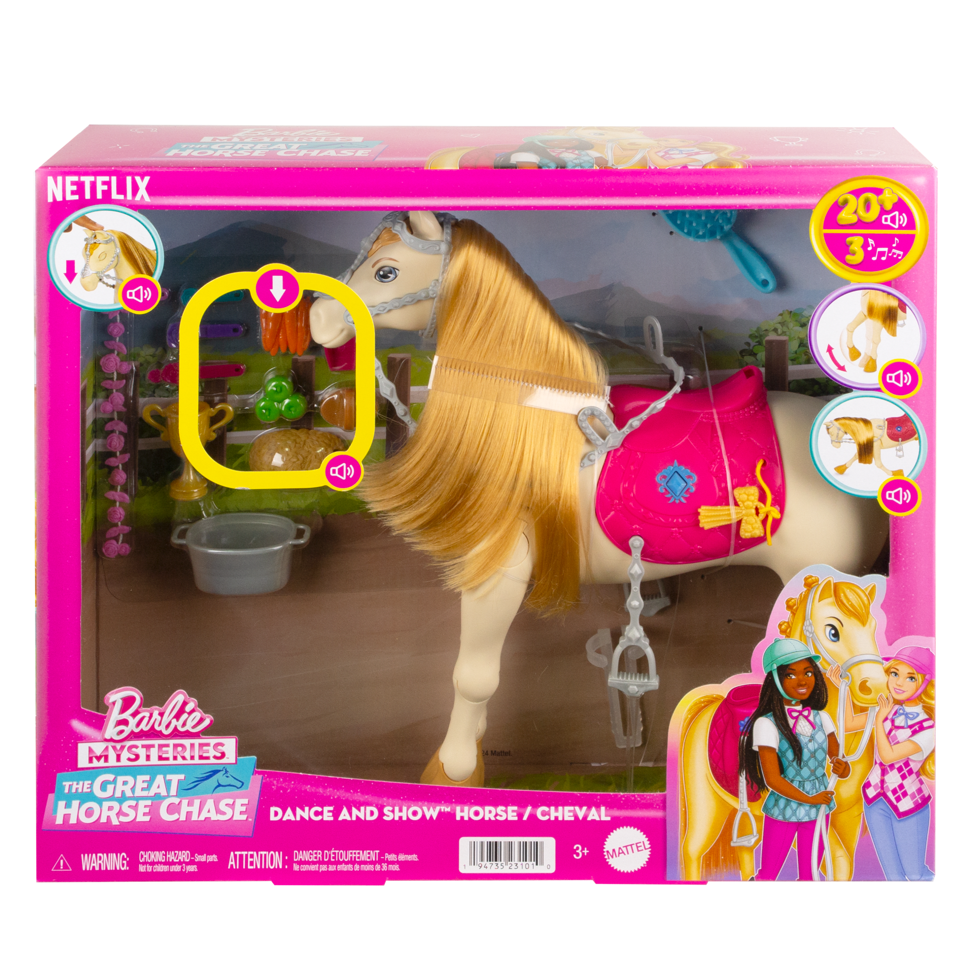 Barbie Detetive A Grande Corrida de Cavalos Conjunto de Brinquedo Cavalo com o Acessório - Image 6