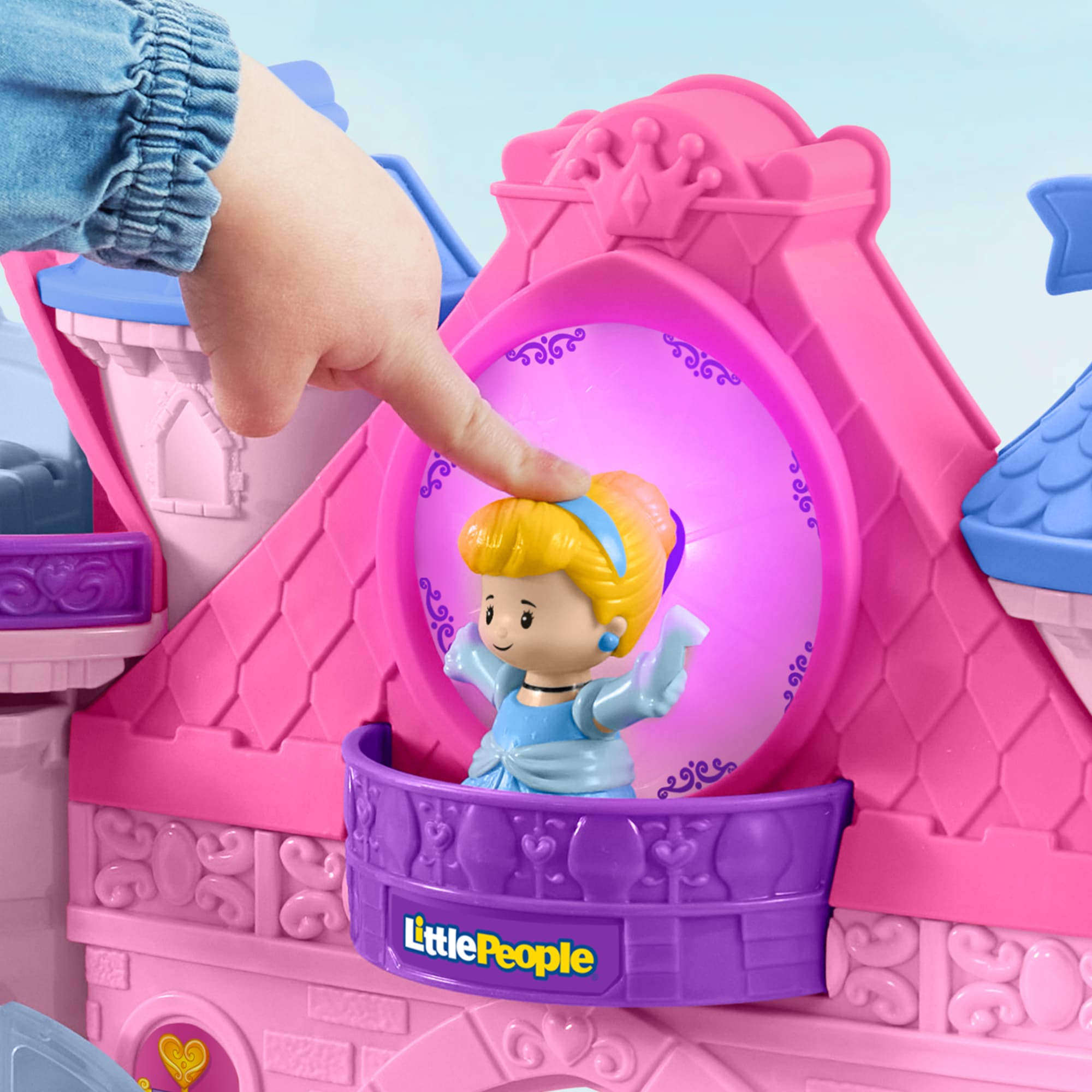 Princesses Disney-Coffret Pour Tout-Petits Little People-Château Lumières Magiques et Danse Avec 2 Figurines - Image 3