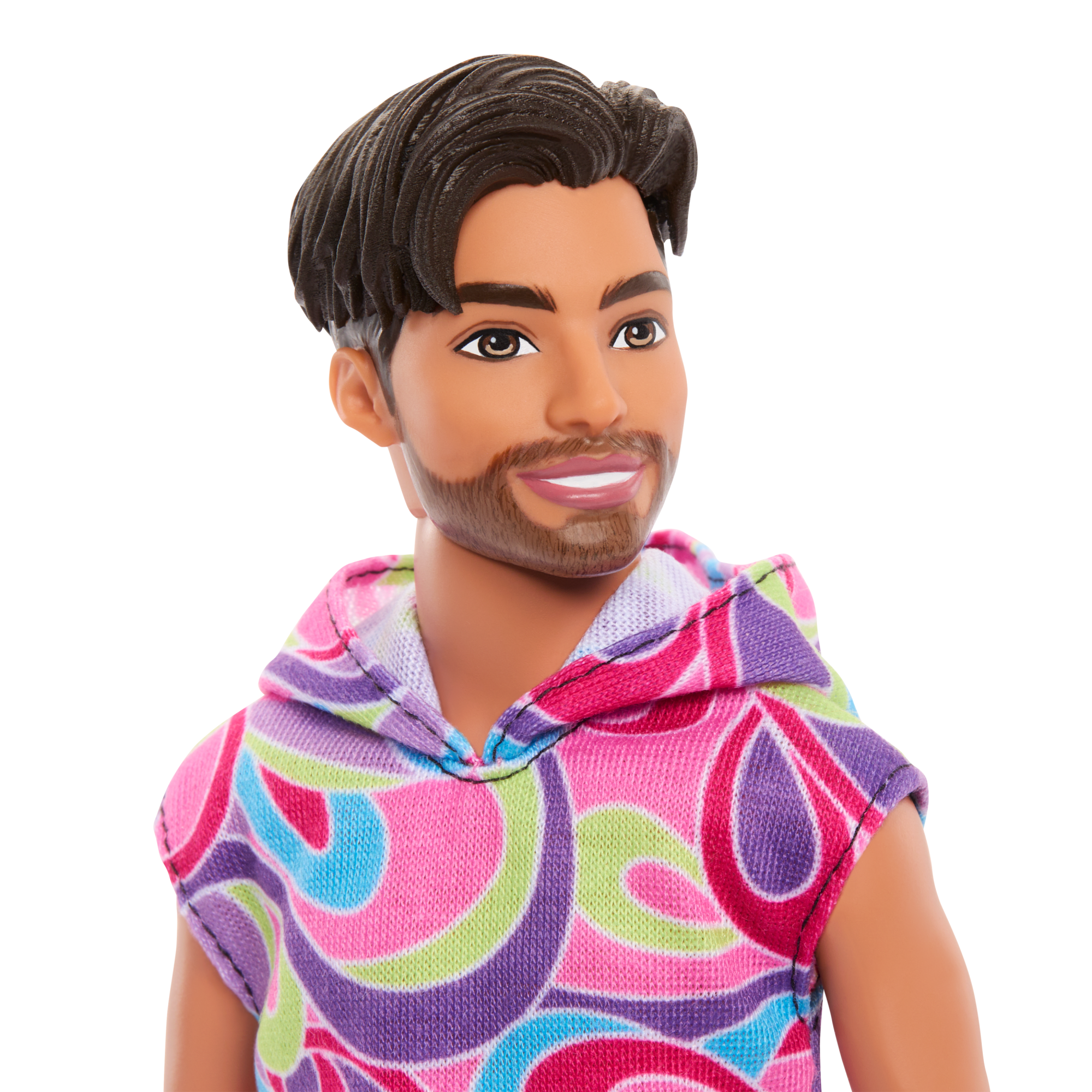 Barbie Fashionista Muñeco Ken Camisa de Colores y Short Morado - Image 4