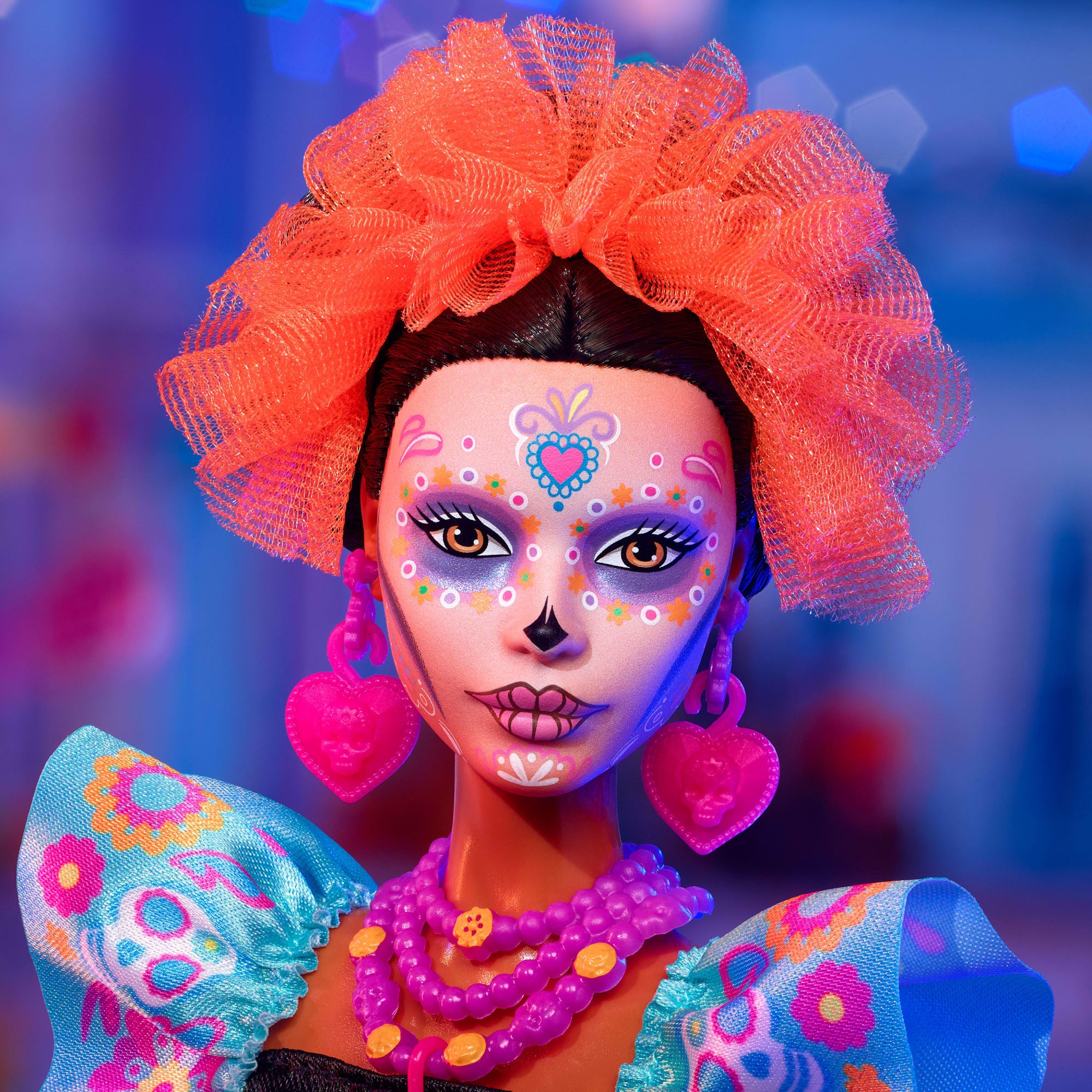 Barbie Signature Día De Muertos 2024 Collectible Doll in Ruffled Black Gown - Image 3
