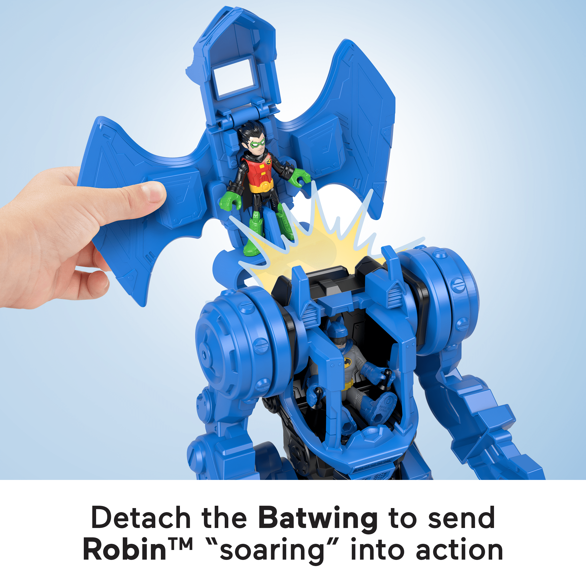 Imaginext DC Super Friends Batman Playset. Robo Command Center With Detachable 10-Inch Robot - Image 3